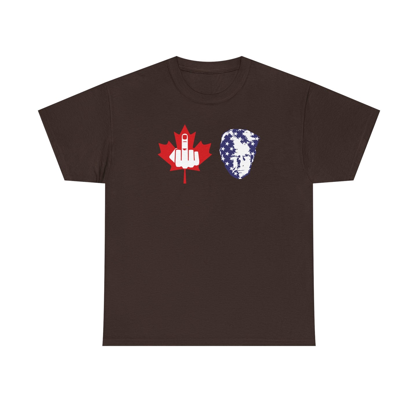 F Trump Canada Gives the Middle Finger to the Convicted Felon, Canadians Against 51st State, Political Adult Humor T-Shirt