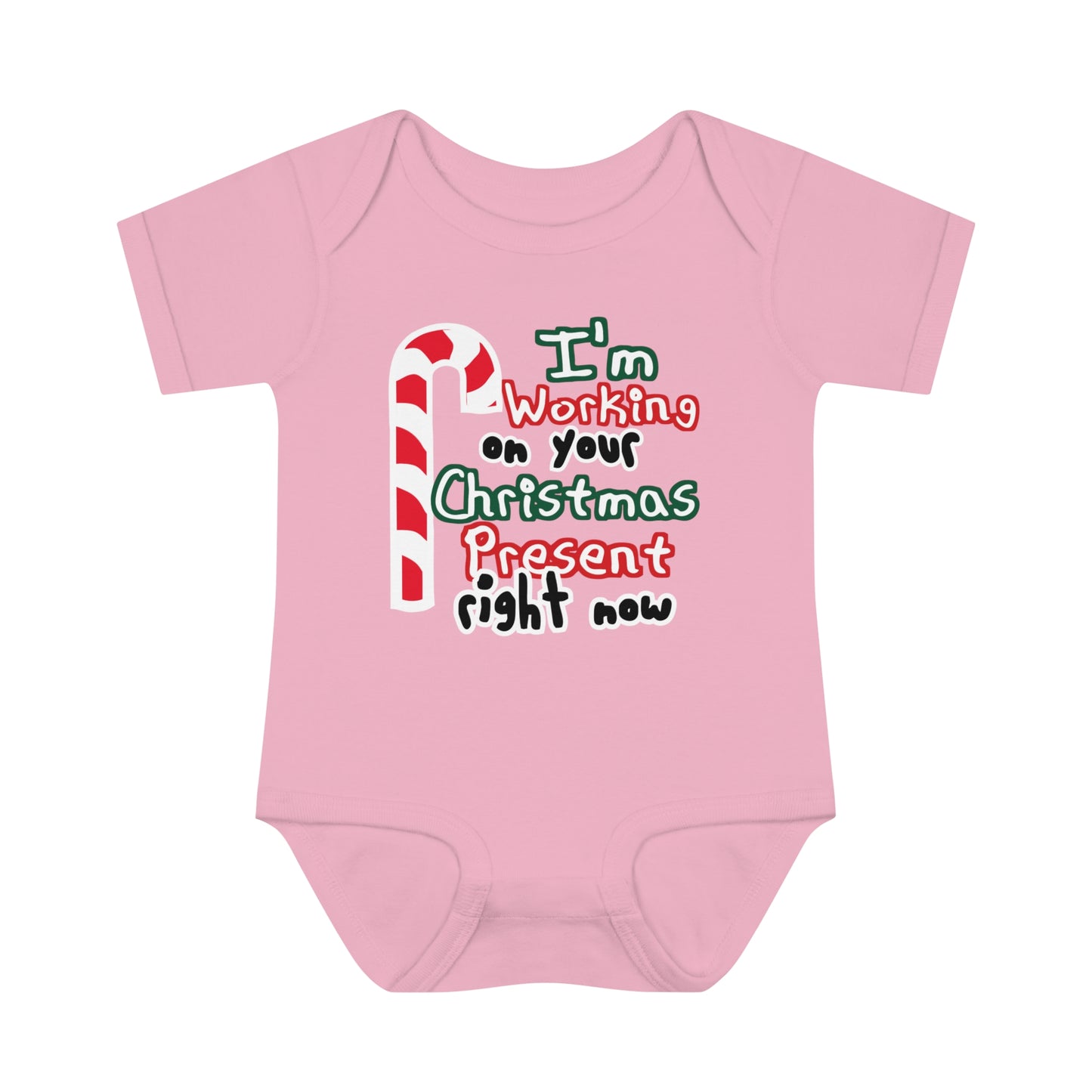 I'm working on Your Christmas Present Right Now Infant Toddler One Piece Body Suit, Christmas Baby Gift, Funny Baby T-Shirt, Christmas Tee