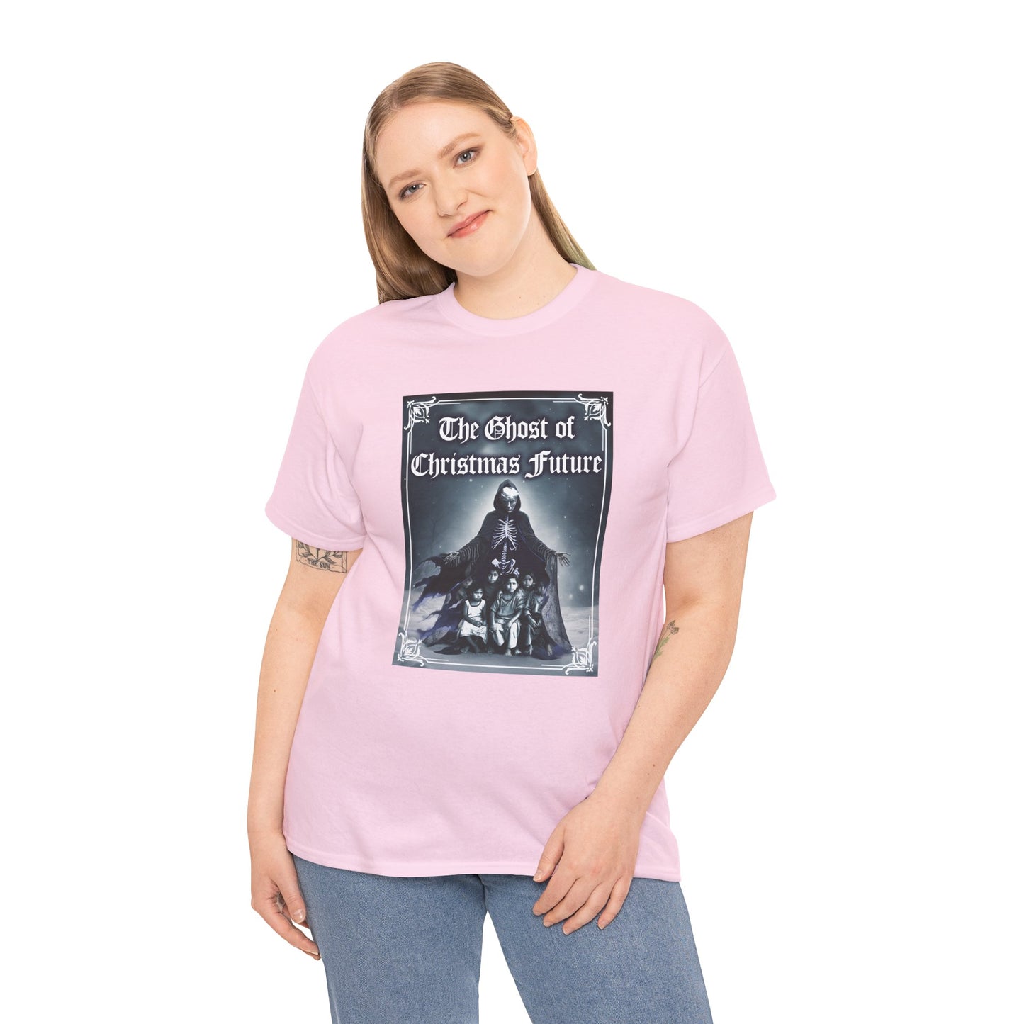 Donald Trump Parody T-Shirt Ghost of Christmas Future, A Christmas Carol Parody, President is Scary Spirt of Things to Come, Deporting Migrant Children, Sad