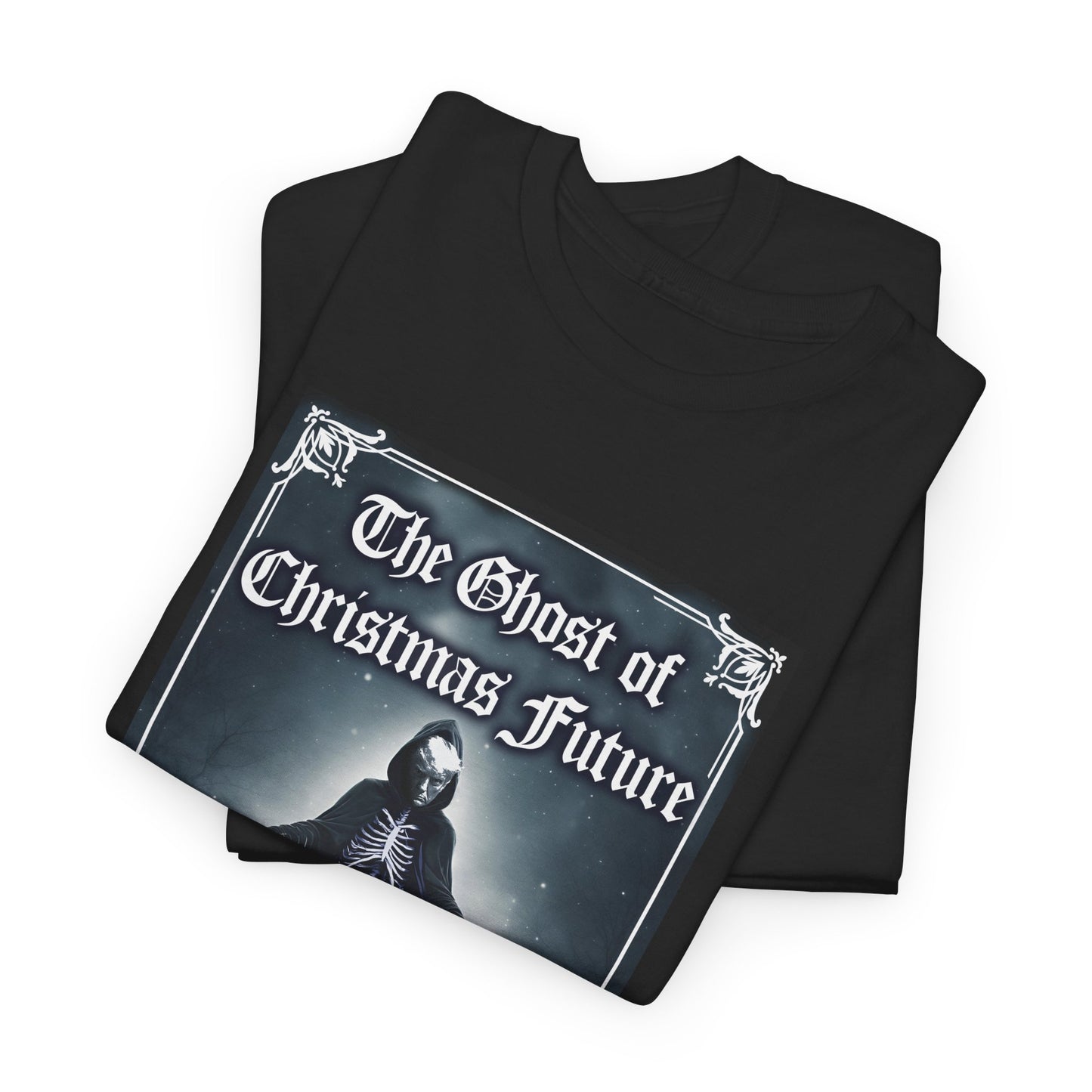 Donald Trump Parody T-Shirt Ghost of Christmas Future, A Christmas Carol Parody, President is Scary Spirt of Things to Come, Deporting Migrant Children, Sad