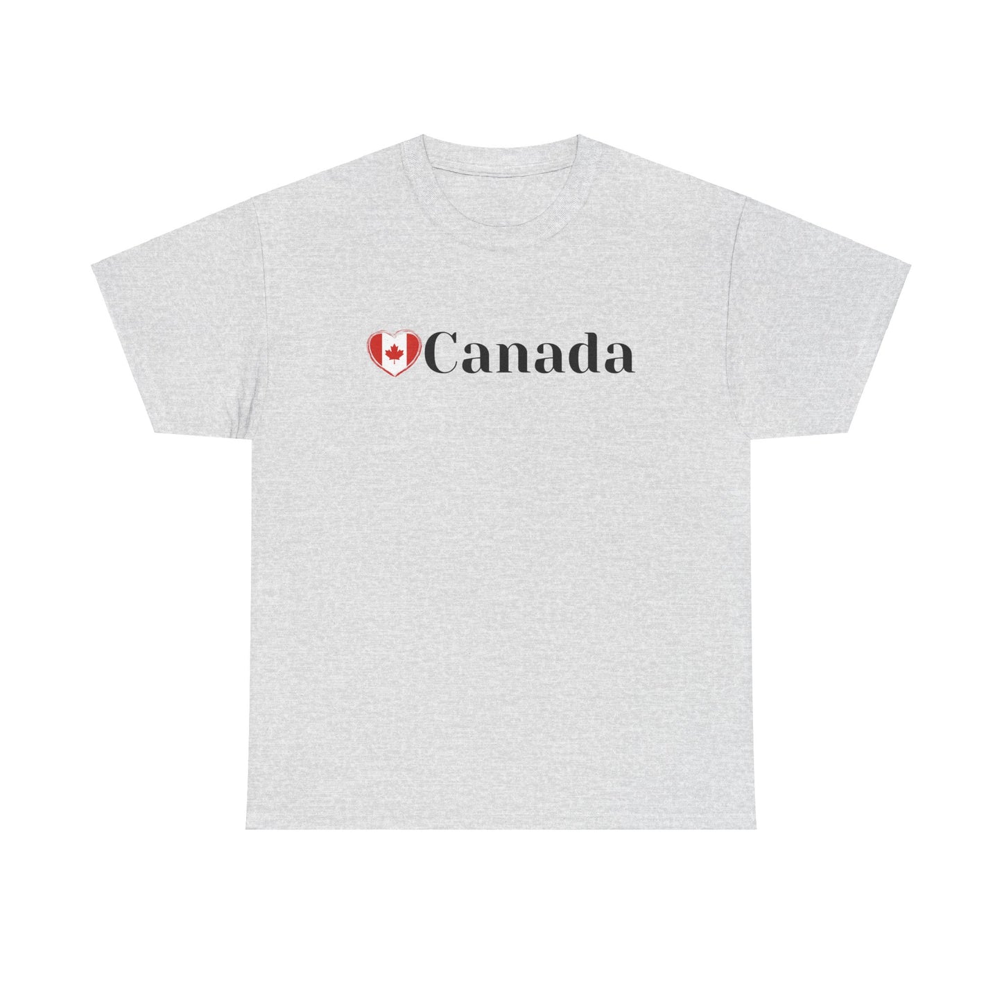 Love Canada Heart T-Shirt, Canadian Pride Tee, Canadian Independence, Proud Canadian T-Shirt, Classy Design