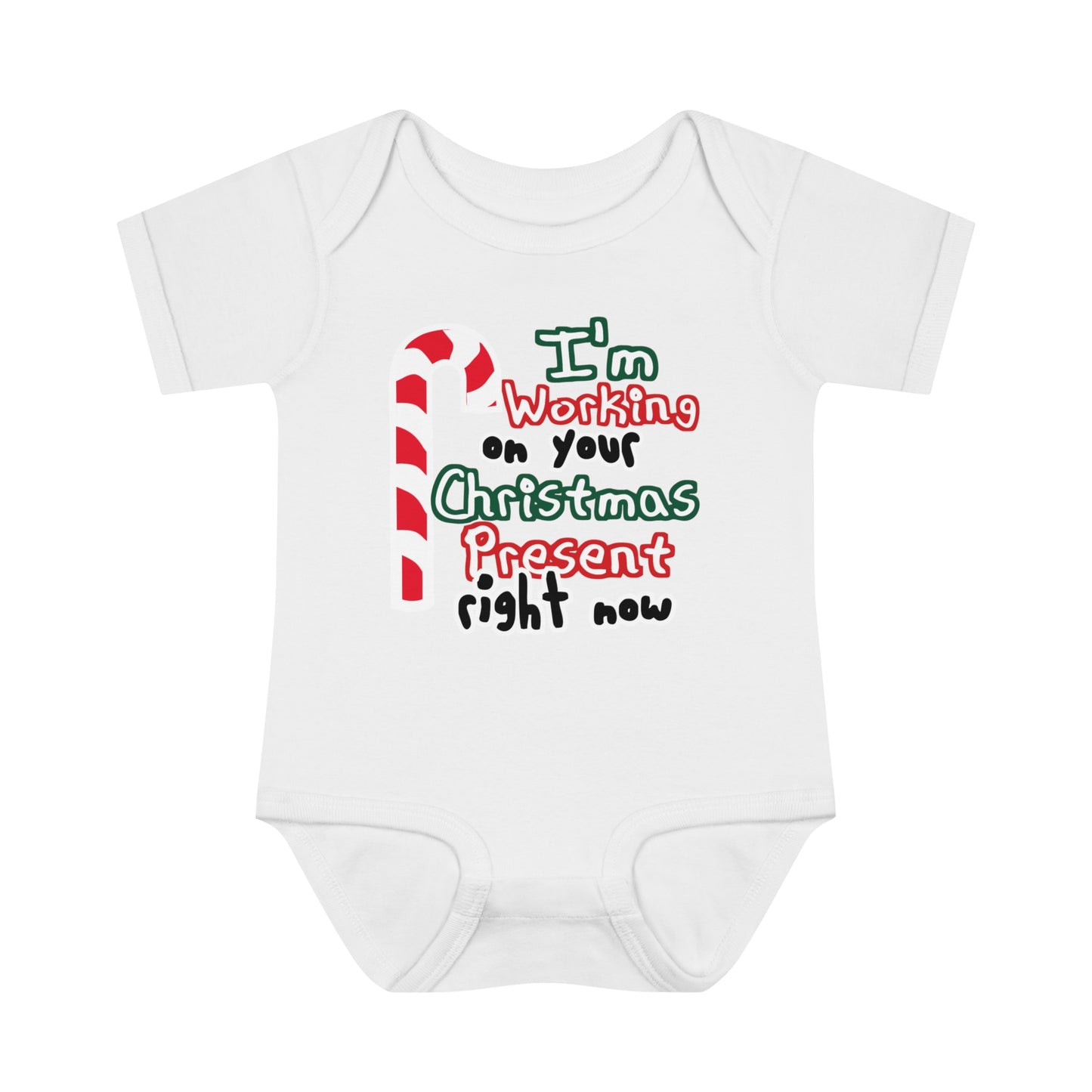 I'm working on Your Christmas Present Right Now Infant Toddler One Piece Body Suit, Christmas Baby Gift, Funny Baby T-Shirt, Christmas Tee