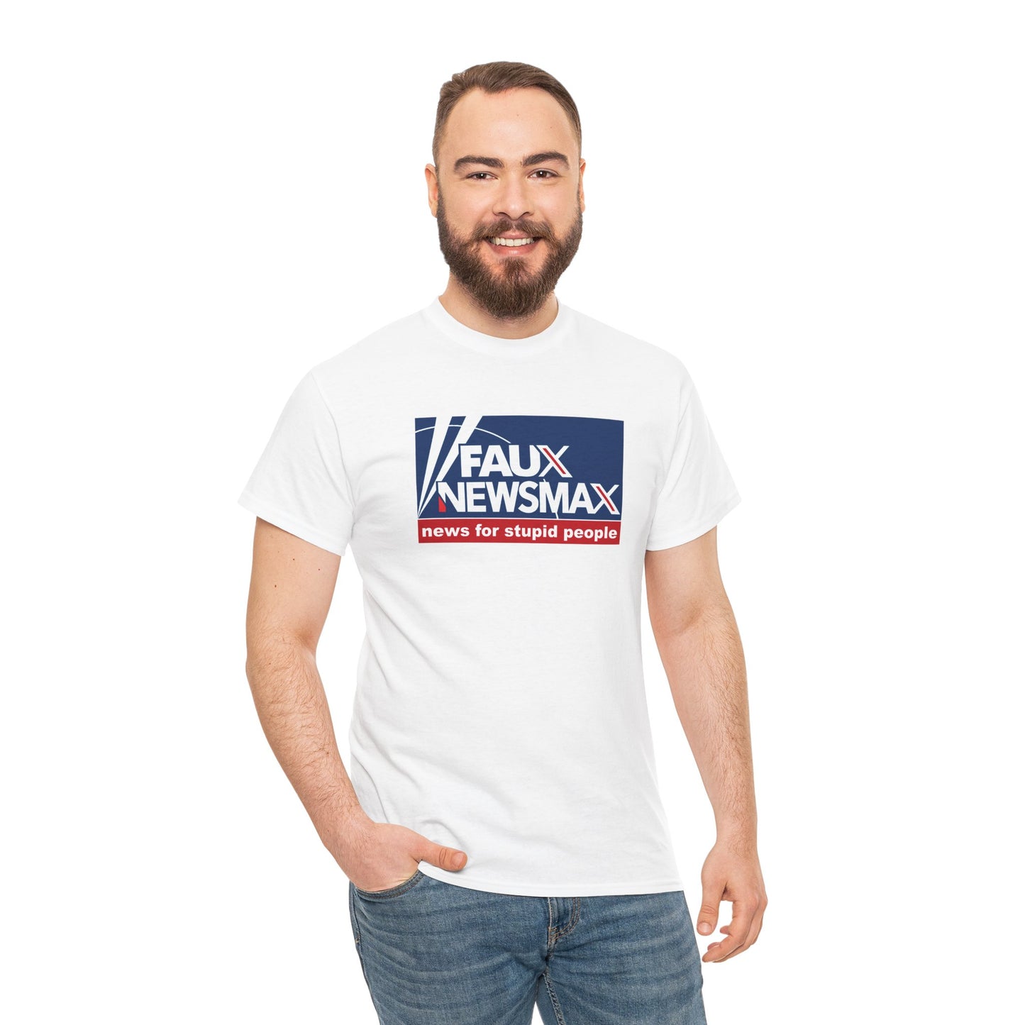 Fox News, NewsMax, Twitter, X Parody T-Shirt - 3 Misleading Networks in One, News For Stupid People