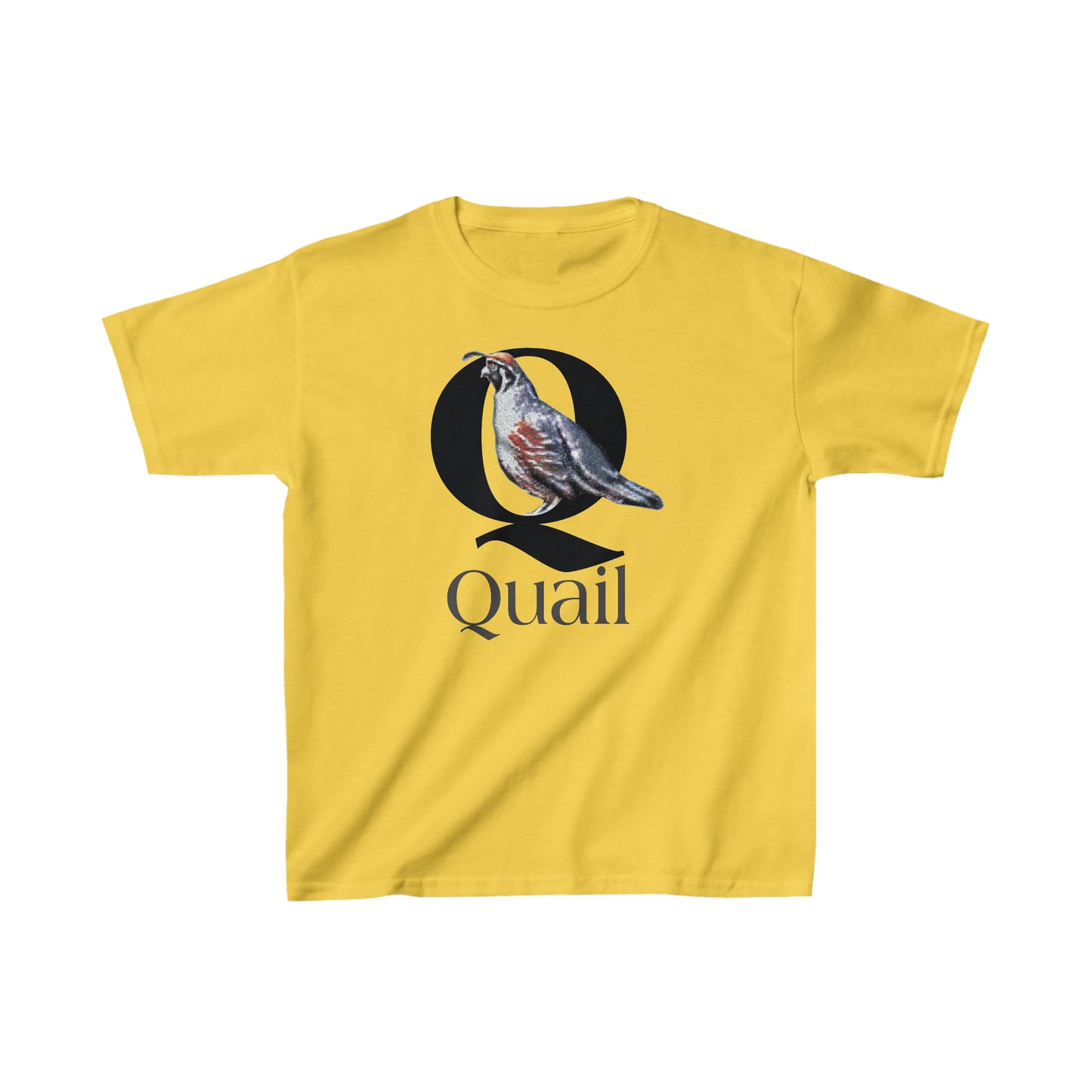 Q is for Quail t-shirt, Quail Drawing T-Shirt, Quail animal t-shirt, animal alphabet Q, animal letters Tee