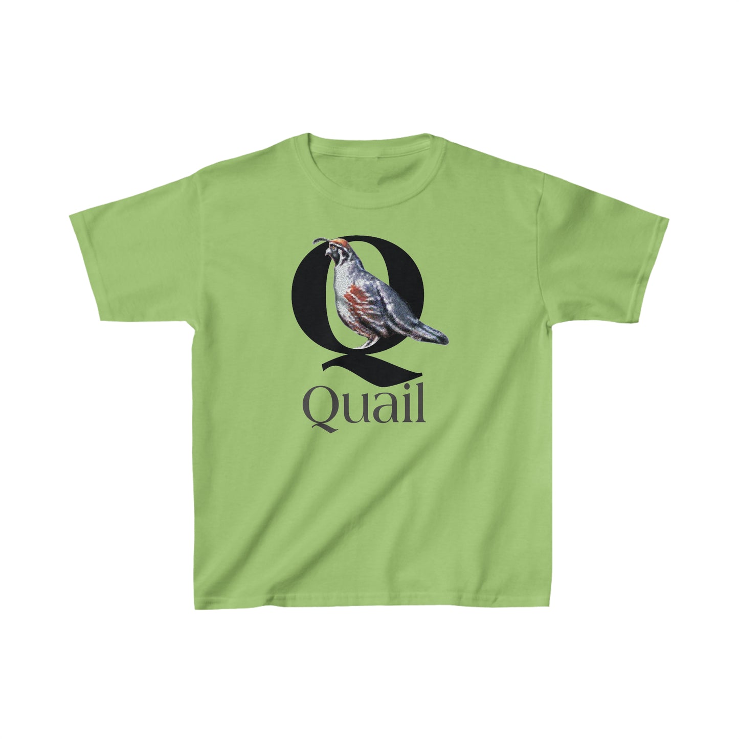 Q is for Quail t-shirt, Quail Drawing T-Shirt, Quail animal t-shirt, animal alphabet Q, animal letters Tee