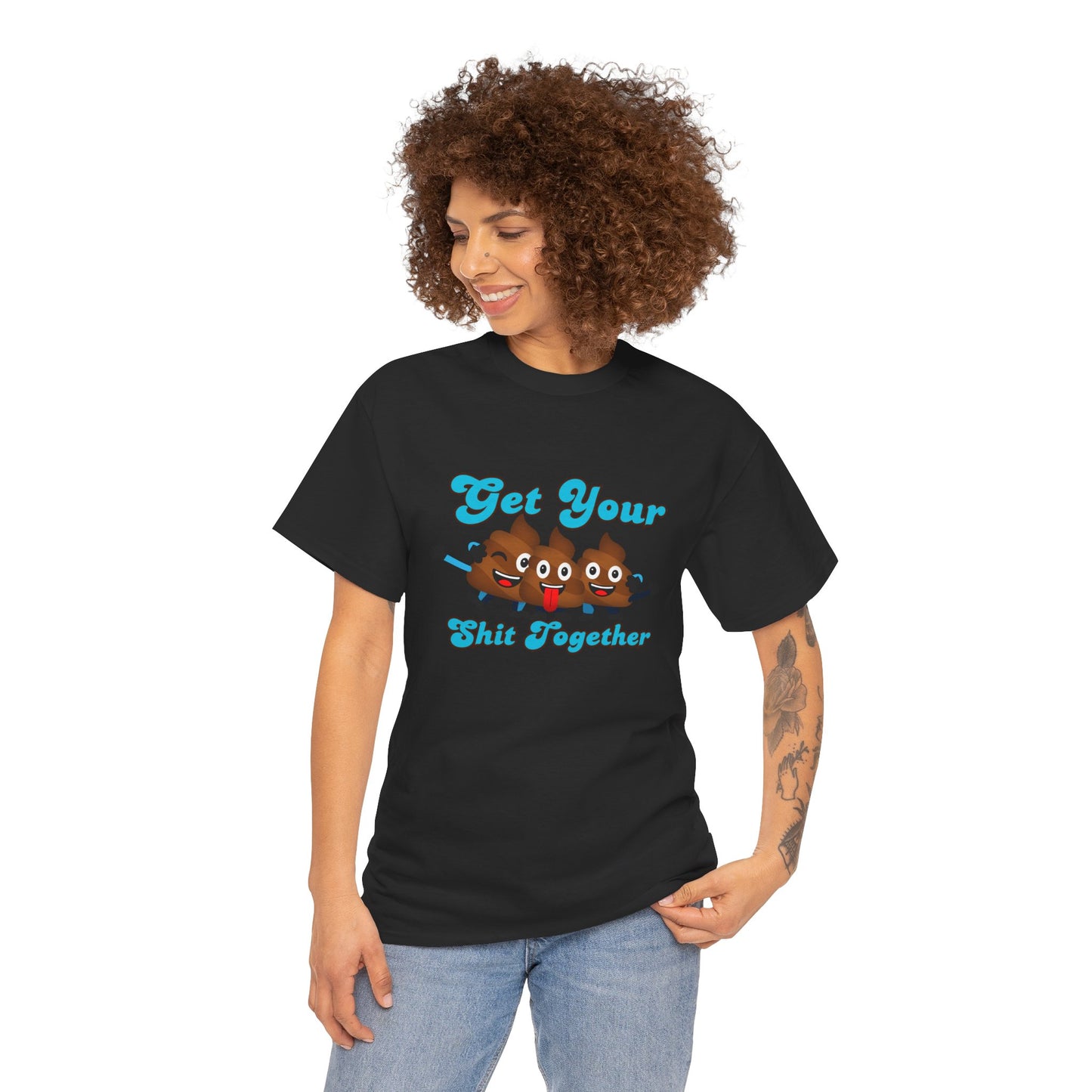 Get Your Shit Together T-Shirt, Funny Poop Emojis, play on Words, Humorous poop humor, Dad shirts, Pun t-shirt, Hilarious Poo tee Shirt