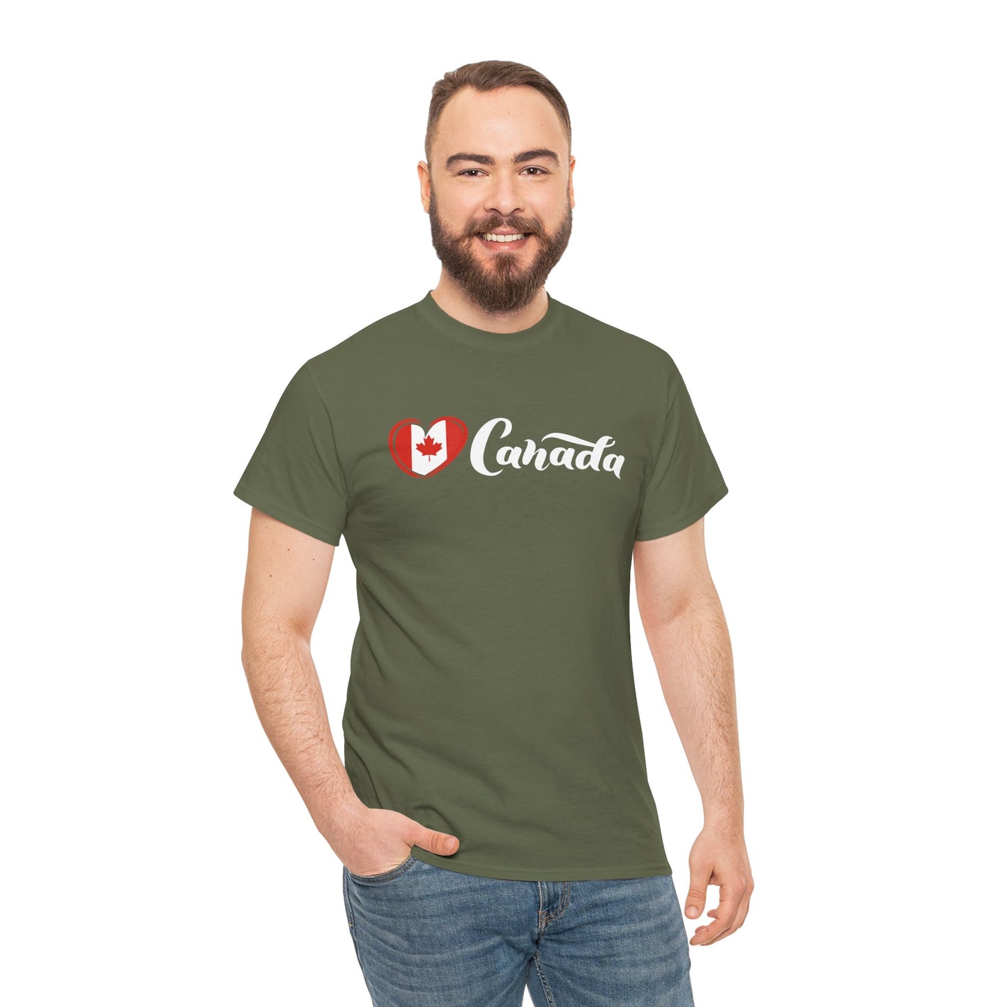 Love Canada Heart Flag T-Shirt, Canadian Pride, Classic Look, Tasteful design, Canada is not the 51st State of America,