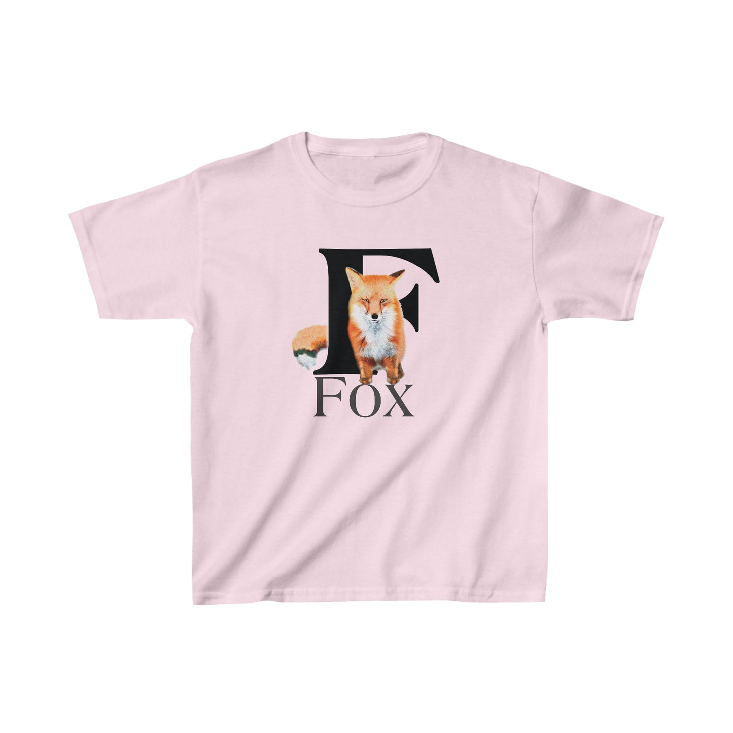 F is for Fox T-Shirt, Animal Letter F Tee, cute Fuzzy Fox Tee, Fox Drawing T-Shirt, animal t-shirt, animal alphabet T, animal letters Tee