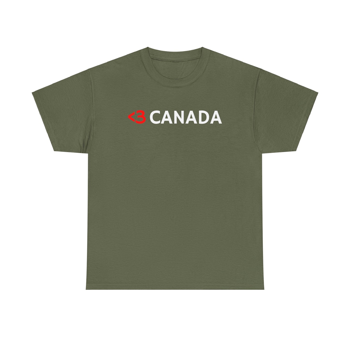 Love <3 Canada Text Emoticon Heart Flag T-Shirt, Canadian Pride, Classic Look, Tasteful design, Canada is not the 51st State of America,