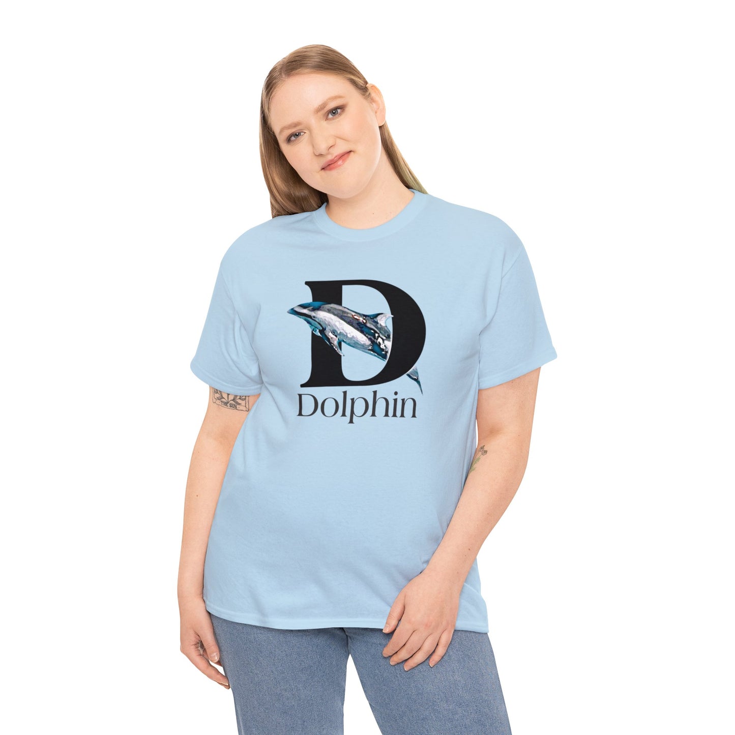 D is for Dolphin T-Shirt, Dolphin Drawing T-Shirt, Dolphin Lovers shirt, Dolphin illustration