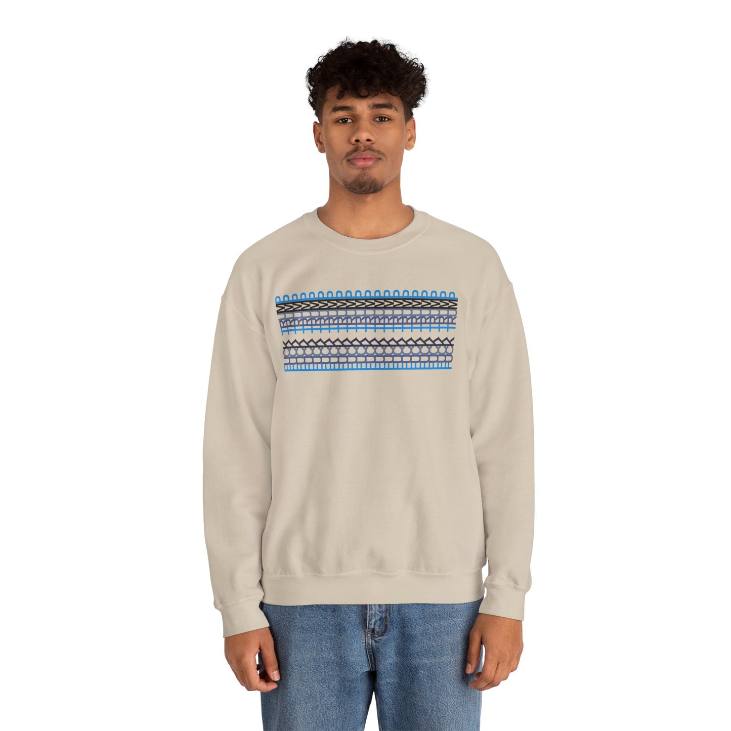 Nordic Pattern Anti-Trump Unisex Heavy Blend Crewneck Sweatshirt