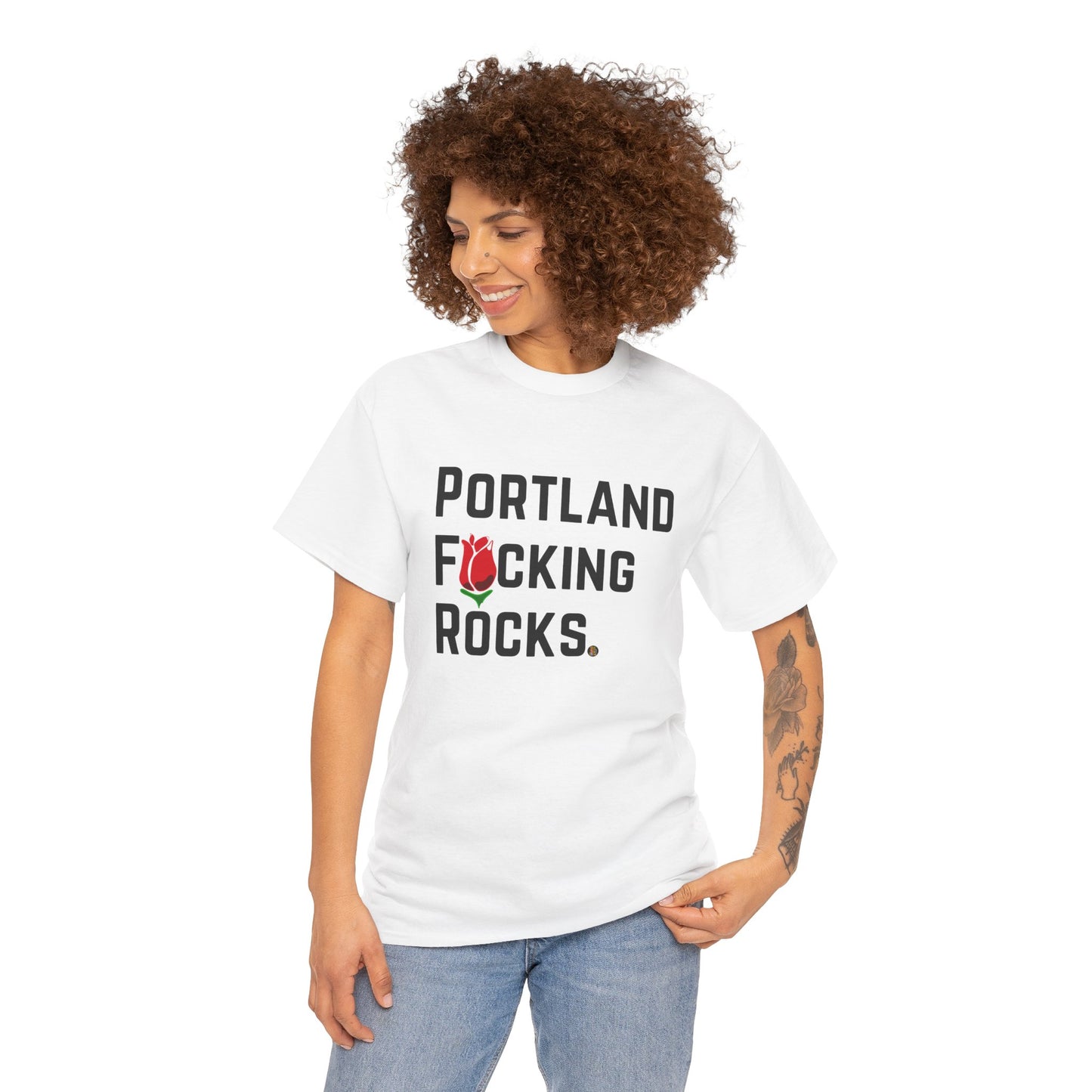 Portland F*cking Rocks T-Shirt - Positive Democracy Message Tee