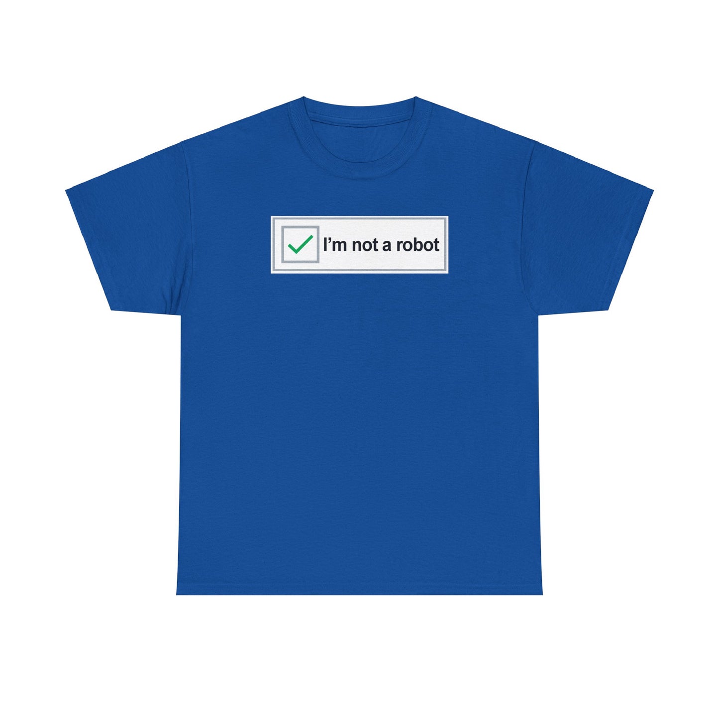 I'm not a Robot CAPCHA Parody Tee, Computer Nerd Humor, I Think, Therefore I am, Humorous Geek T-Shirt