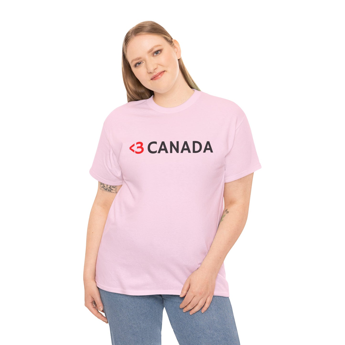 Love <3 Canada Text Emoticon Heart Flag T-Shirt, Canadian Pride, Classic Look, Tasteful design, Canada is not the 51st State of America,