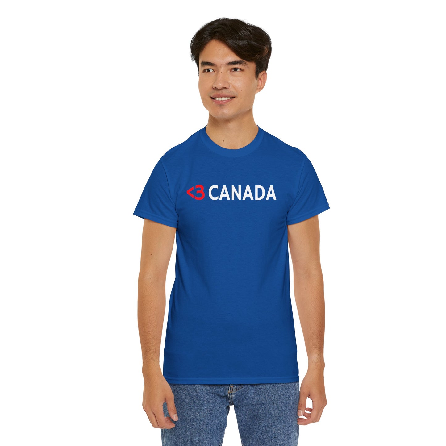 Love <3 Canada Text Emoticon Heart Flag T-Shirt, Canadian Pride, Classic Look, Tasteful design, Canada is not the 51st State of America,