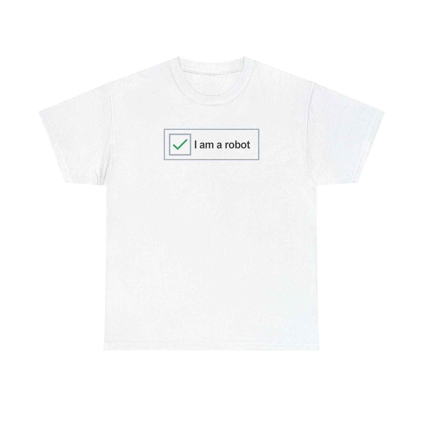 I'm not a Robot CAPCHA Parody Tee, Computer Nerd Humor, I Think, Therefore I am, Humorous Geek T-Shirt