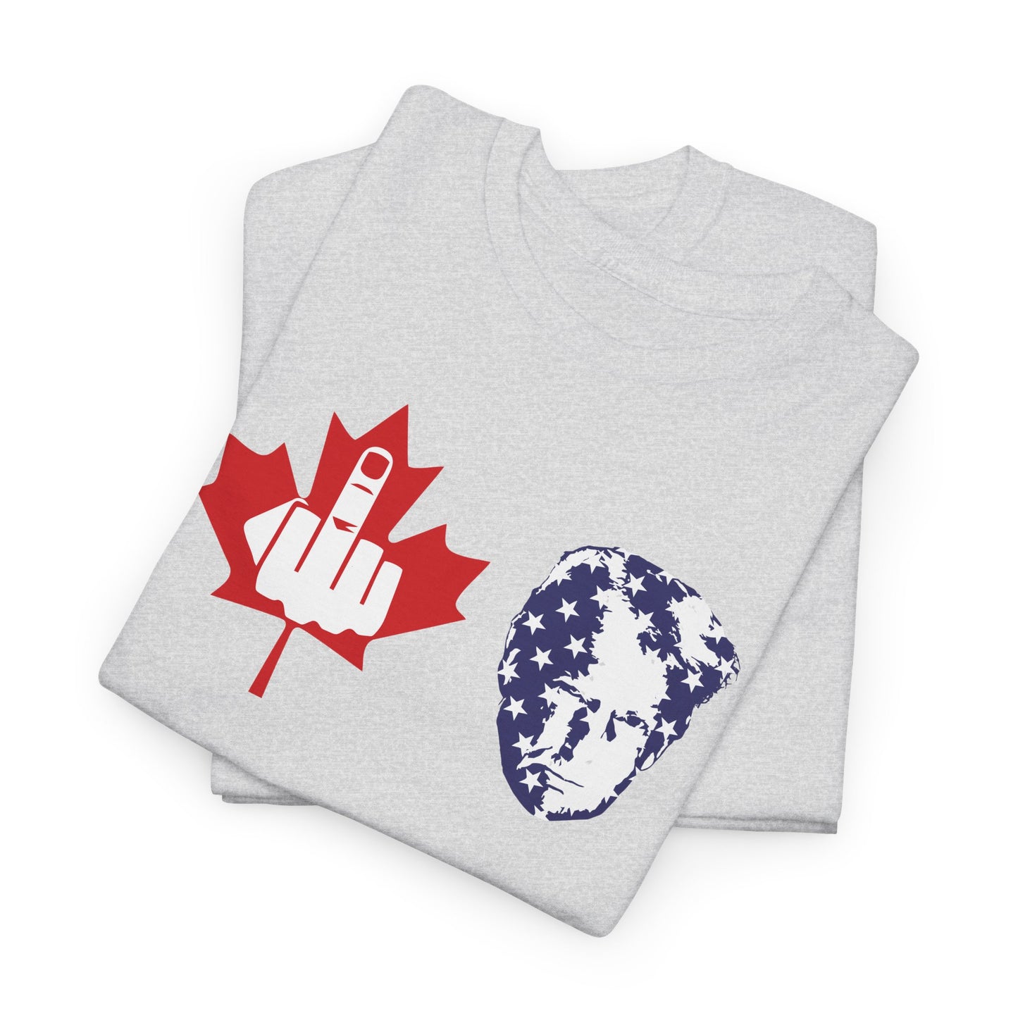 F Trump Canada Gives the Middle Finger to the Convicted Felon, Canadians Against 51st State, Political Adult Humor T-Shirt