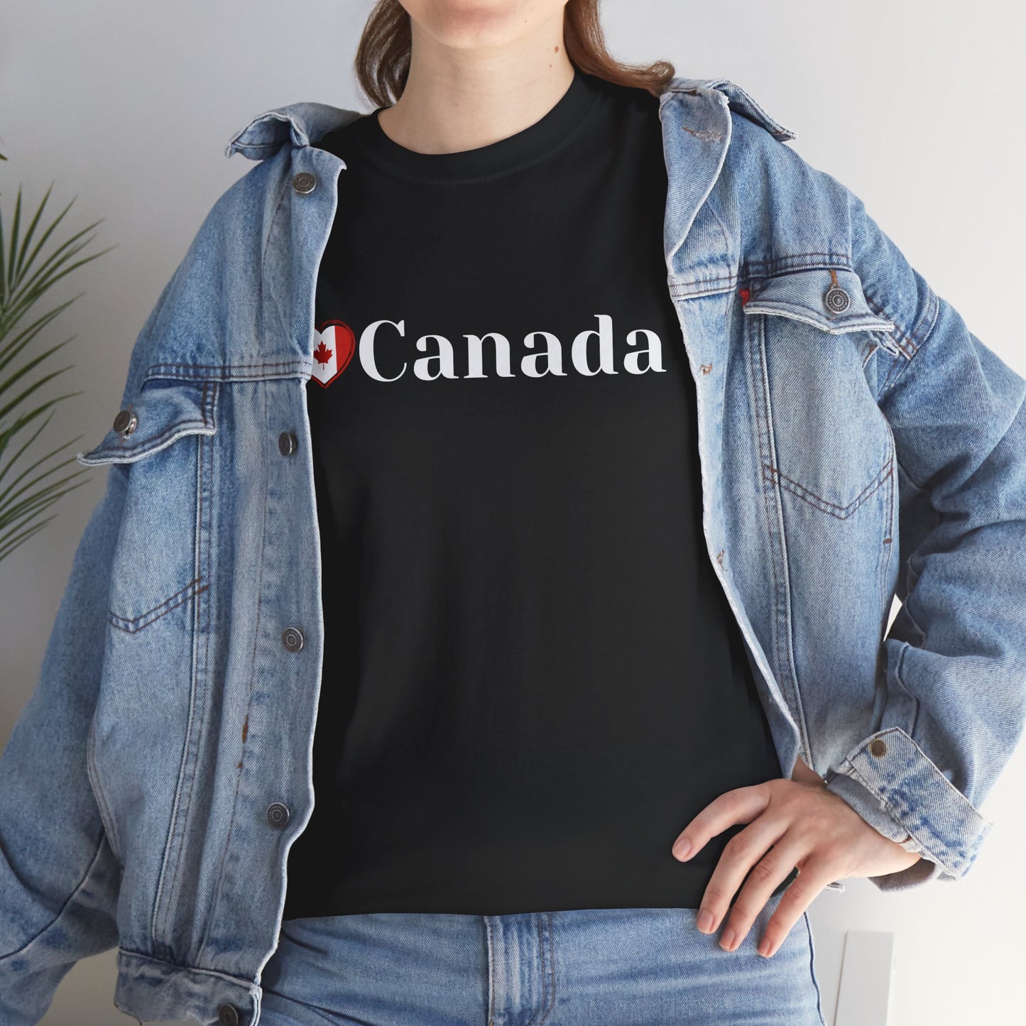 Love Canada Heart T-Shirt, Canadian Pride Tee, Canadian Independence, Proud Canadian T-Shirt, Classy Design