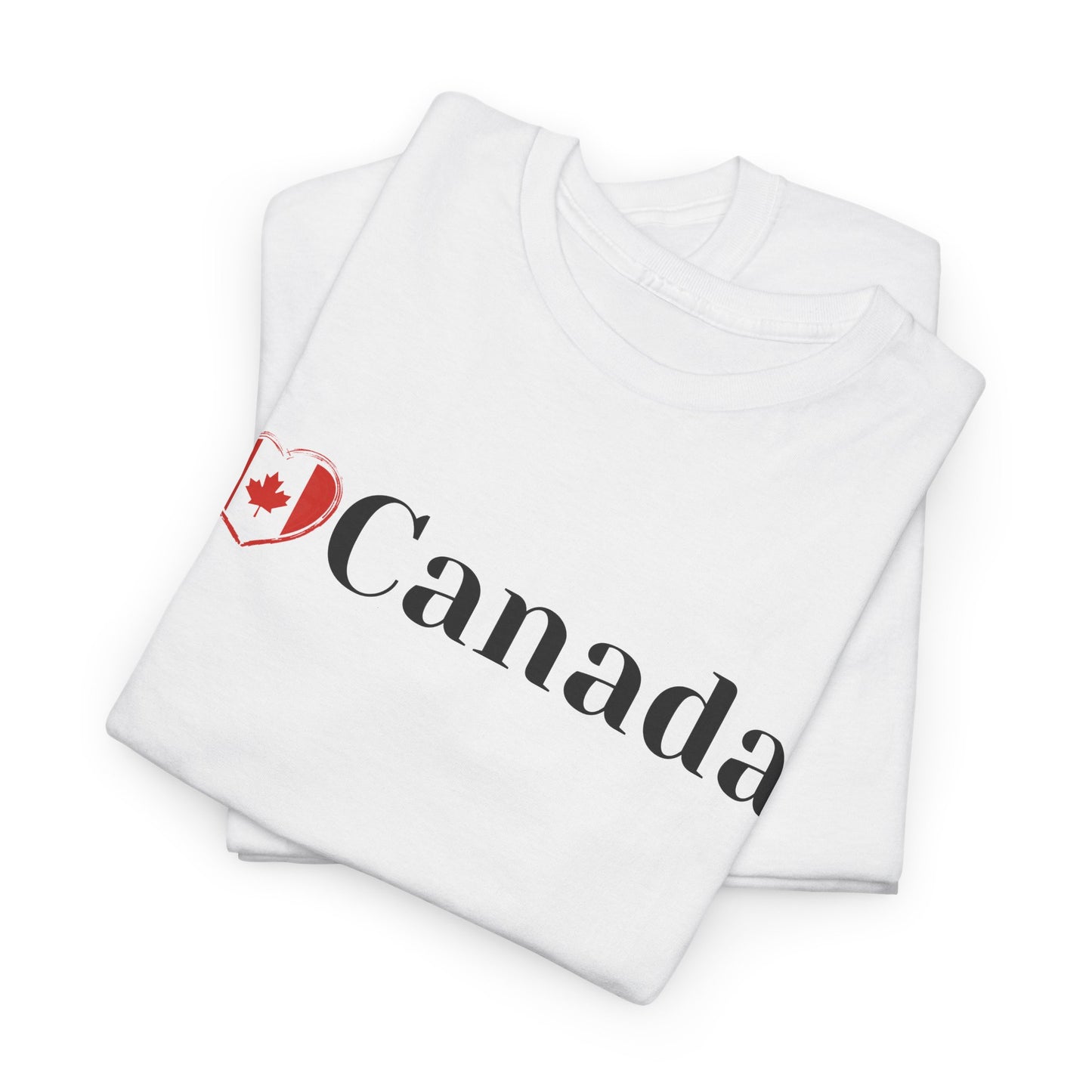 Love Canada Heart T-Shirt, Canadian Pride Tee, Canadian Independence, Proud Canadian T-Shirt, Classy Design