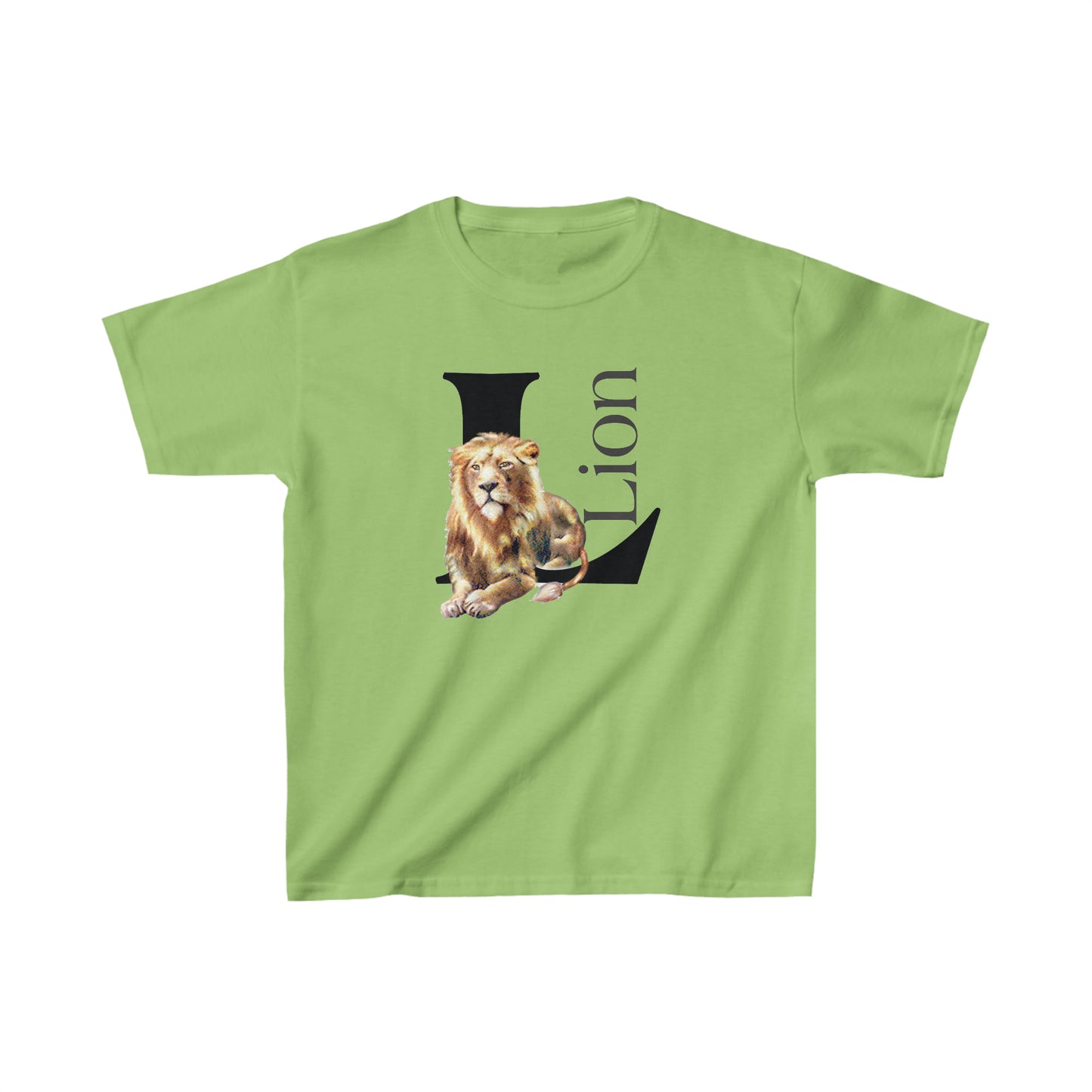 L is for Lion T-Shirt, Lion Drawing T-Shirt, Illustration of Lion, Proud Lion animal t-shirt, animal alphabet T, animal letters Tee