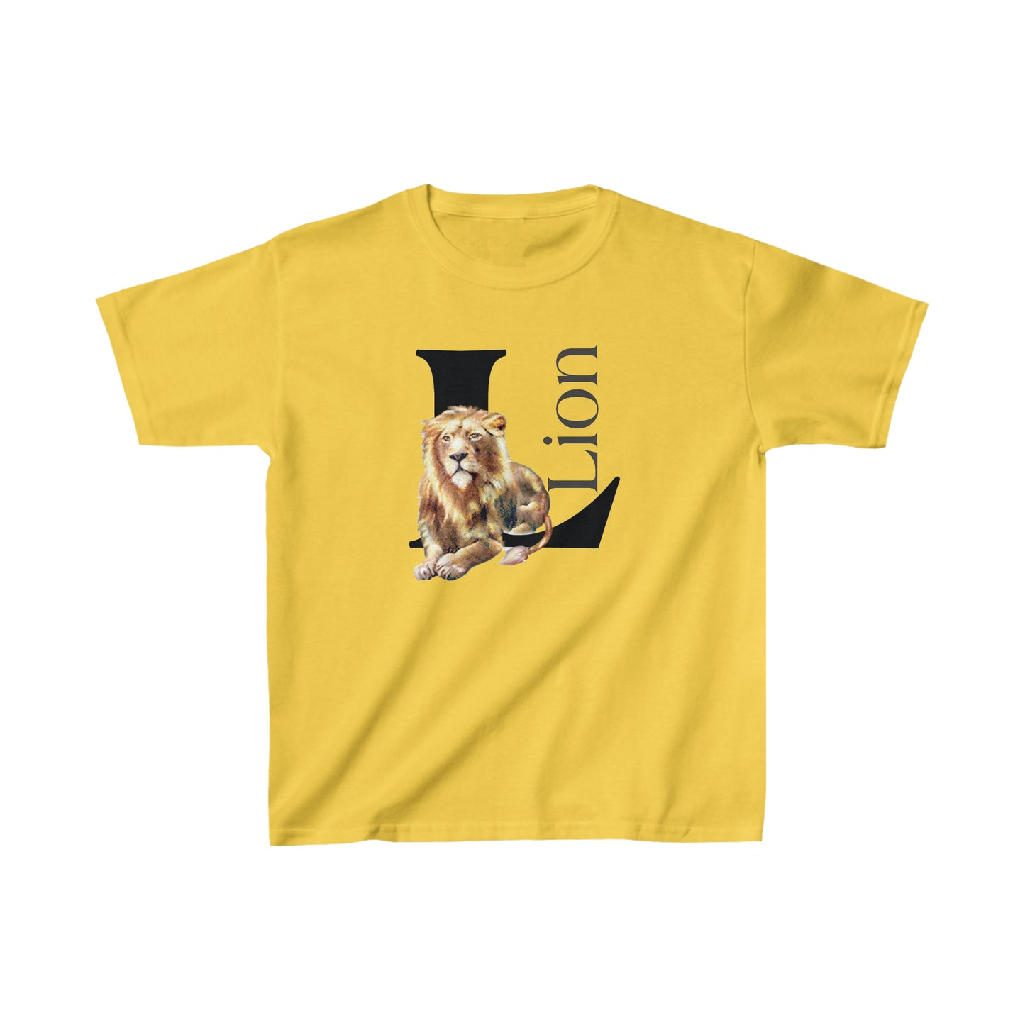 L is for Lion T-Shirt, Lion Drawing T-Shirt, Illustration of Lion, Proud Lion animal t-shirt, animal alphabet T, animal letters Tee