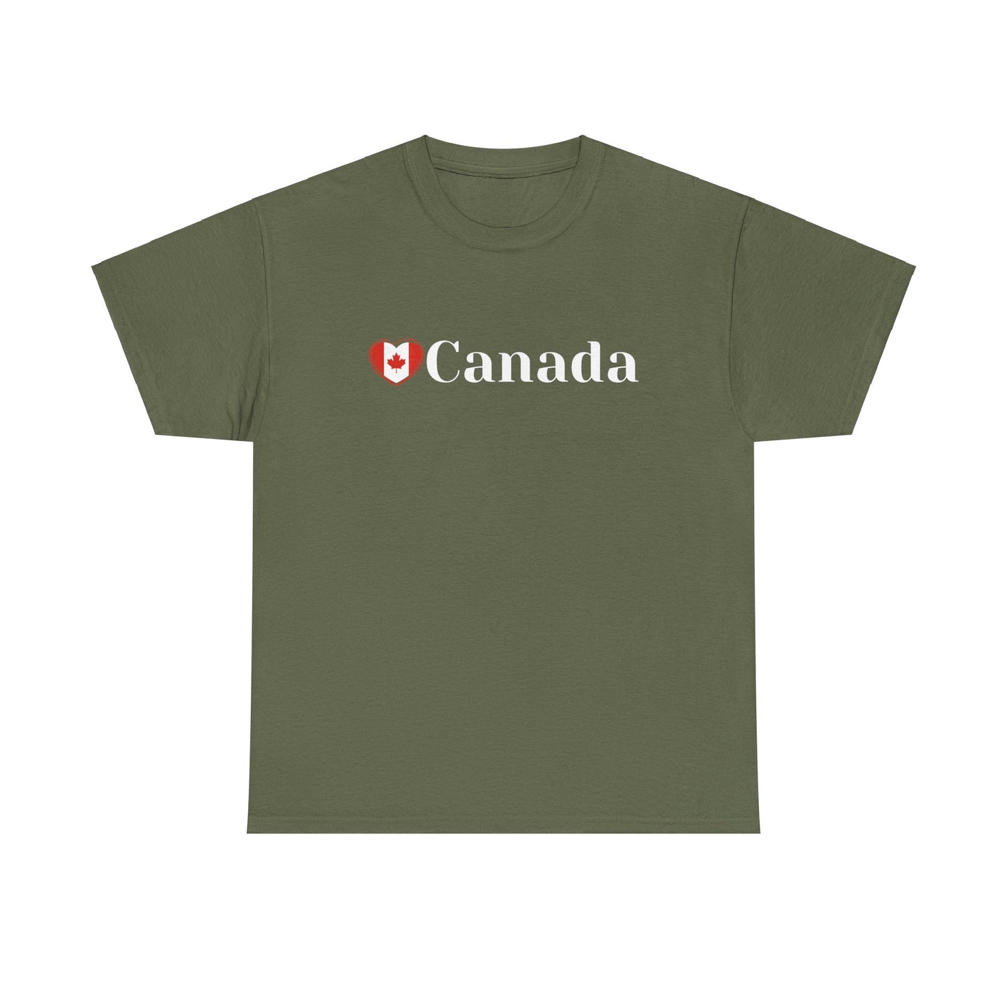 Love Canada Heart T-Shirt, Canadian Pride Tee, Canadian Independence, Proud Canadian T-Shirt, Classy Design