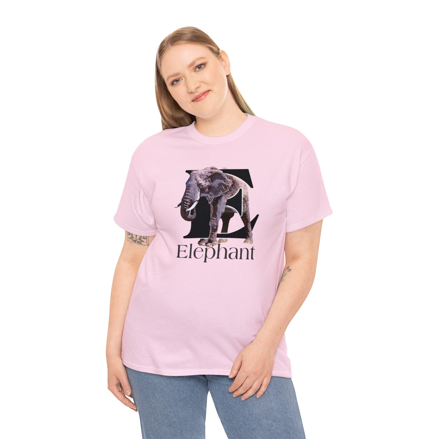 E is for Elephant, Letter E T-Shirt, Cute Elephant Tee, Pachyderm T-Shirt, Kid's Elephant Tee, animal t-shirt, animal