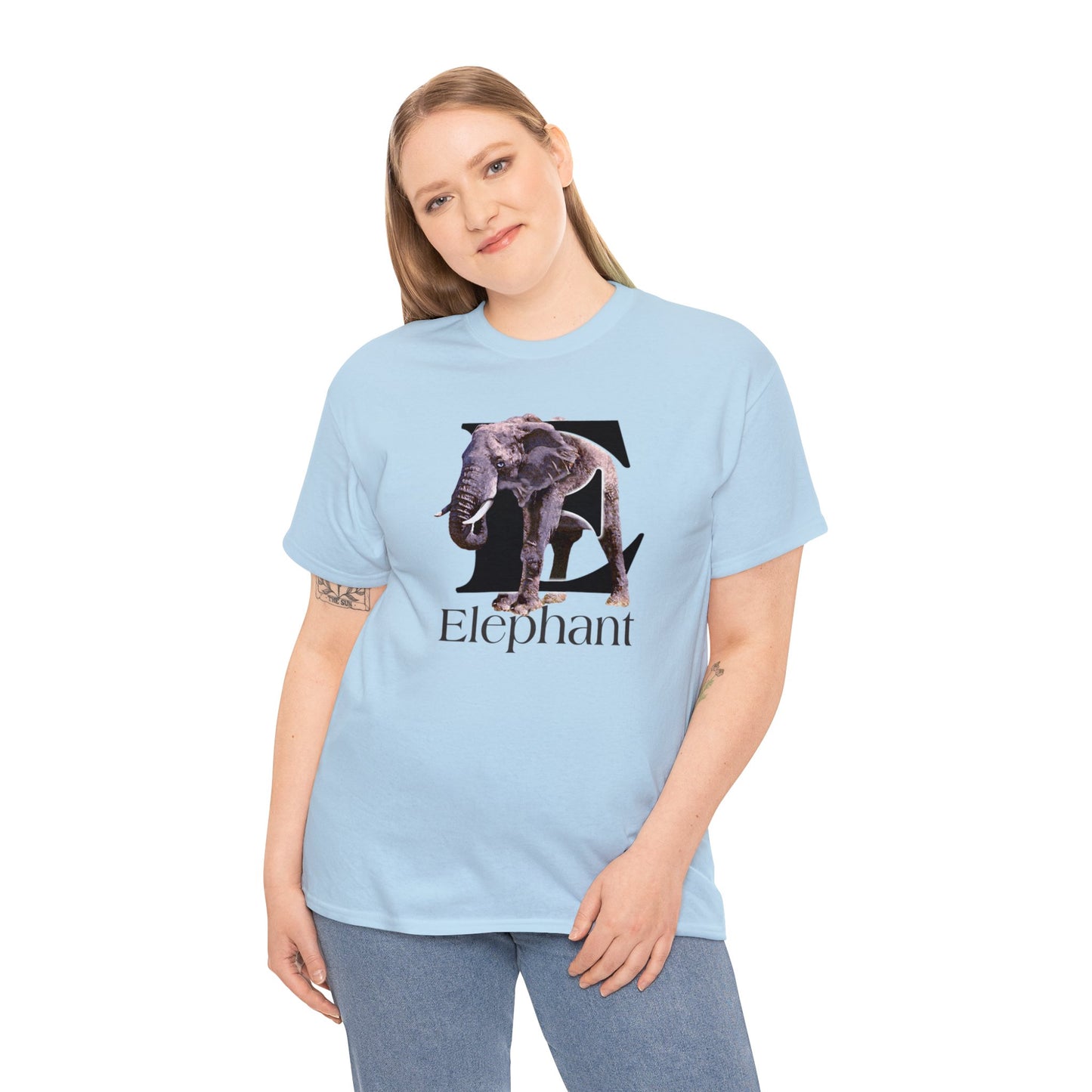 E is for Elephant, Letter E T-Shirt, Cute Elephant Tee, Pachyderm T-Shirt, Kid's Elephant Tee, animal t-shirt, animal