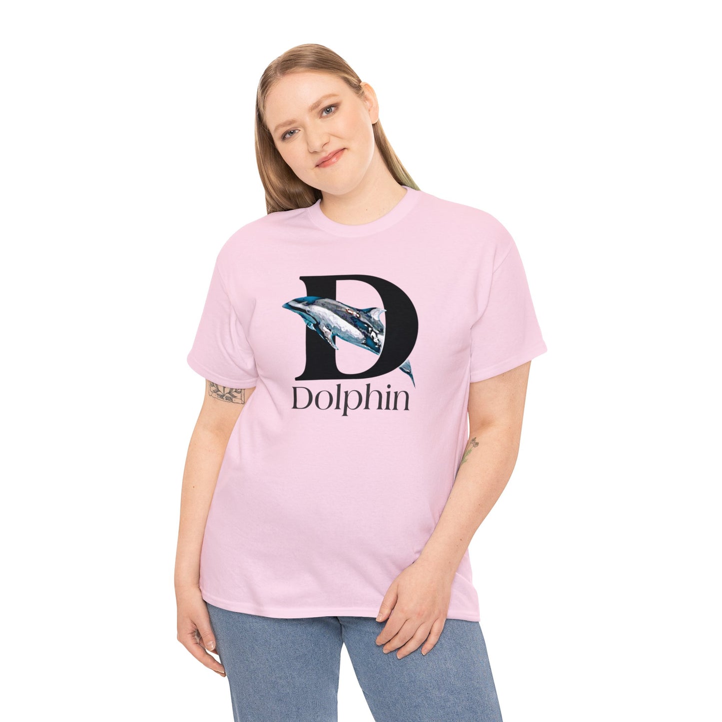 D is for Dolphin T-Shirt, Dolphin Drawing T-Shirt, Dolphin Lovers shirt, Dolphin illustration