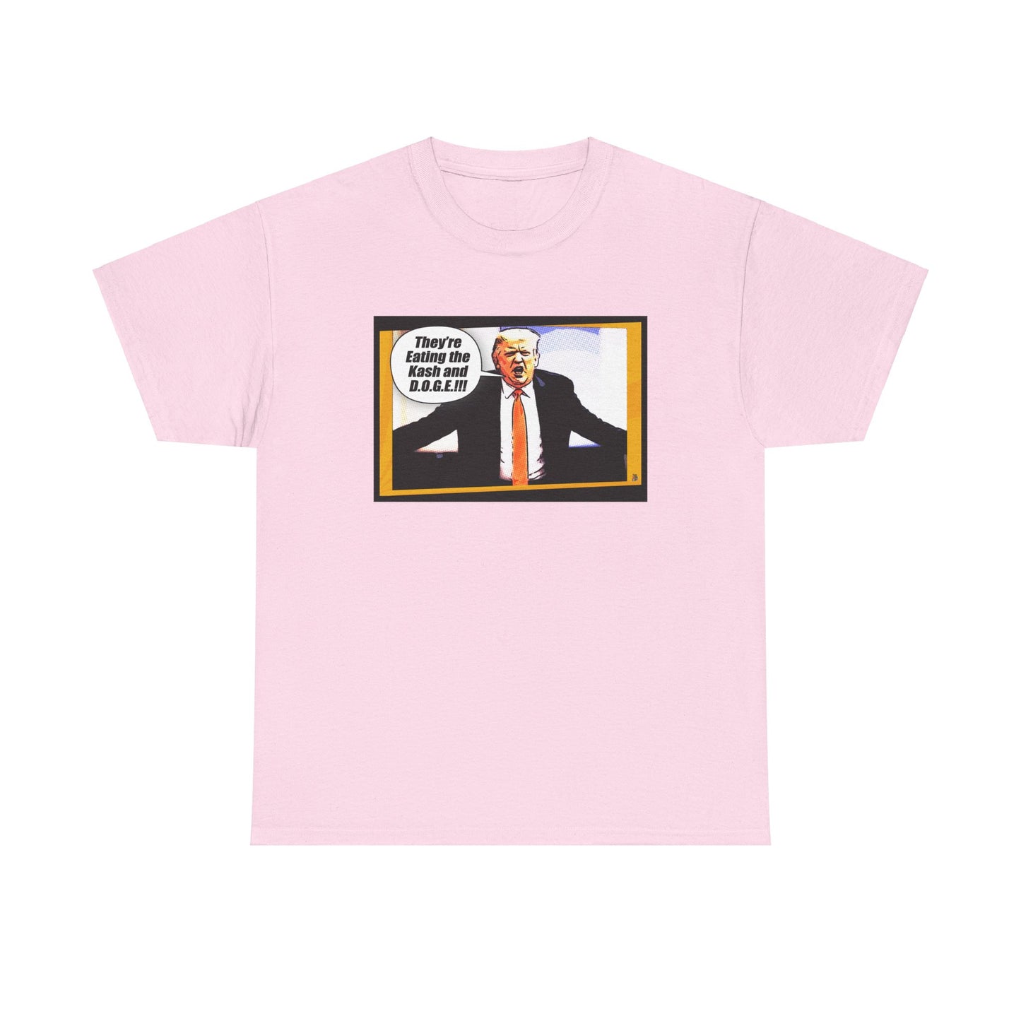 They're Eating the Kash and D.O.G.E. Funny Political Trump T-Shirt, GOP Anti-Trump Humor, F.B.I. Director Kash Patel, Efficiency Parody Tee