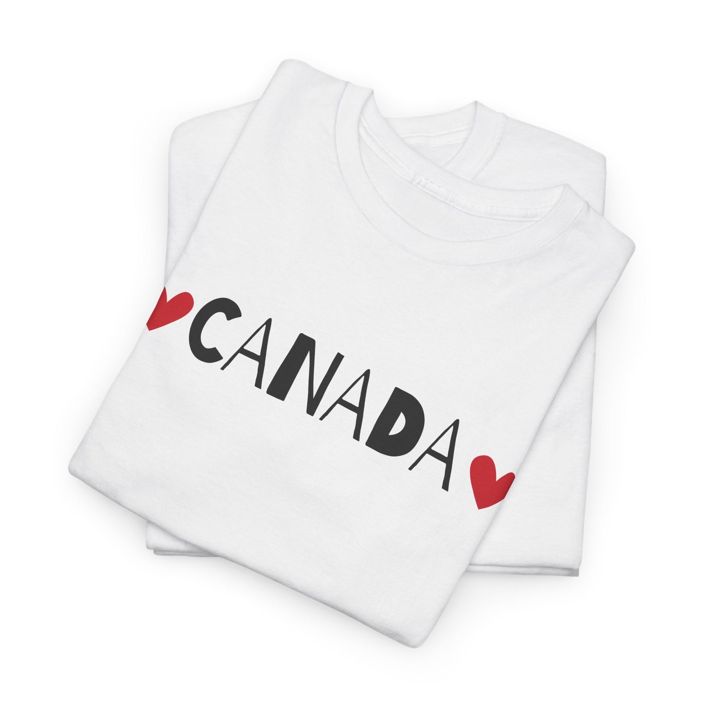 Love Canada Heart, Whimsical Canadian Pride T-Shirt, Love Canadian Independence, Not the 51st State