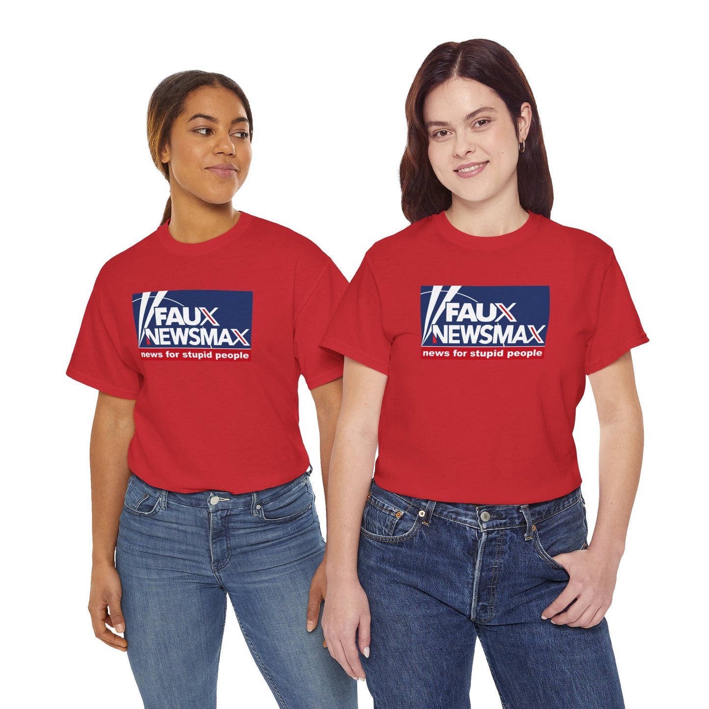 Fox News, NewsMax, Twitter, X Parody T-Shirt - 3 Misleading Networks in One, News For Stupid People