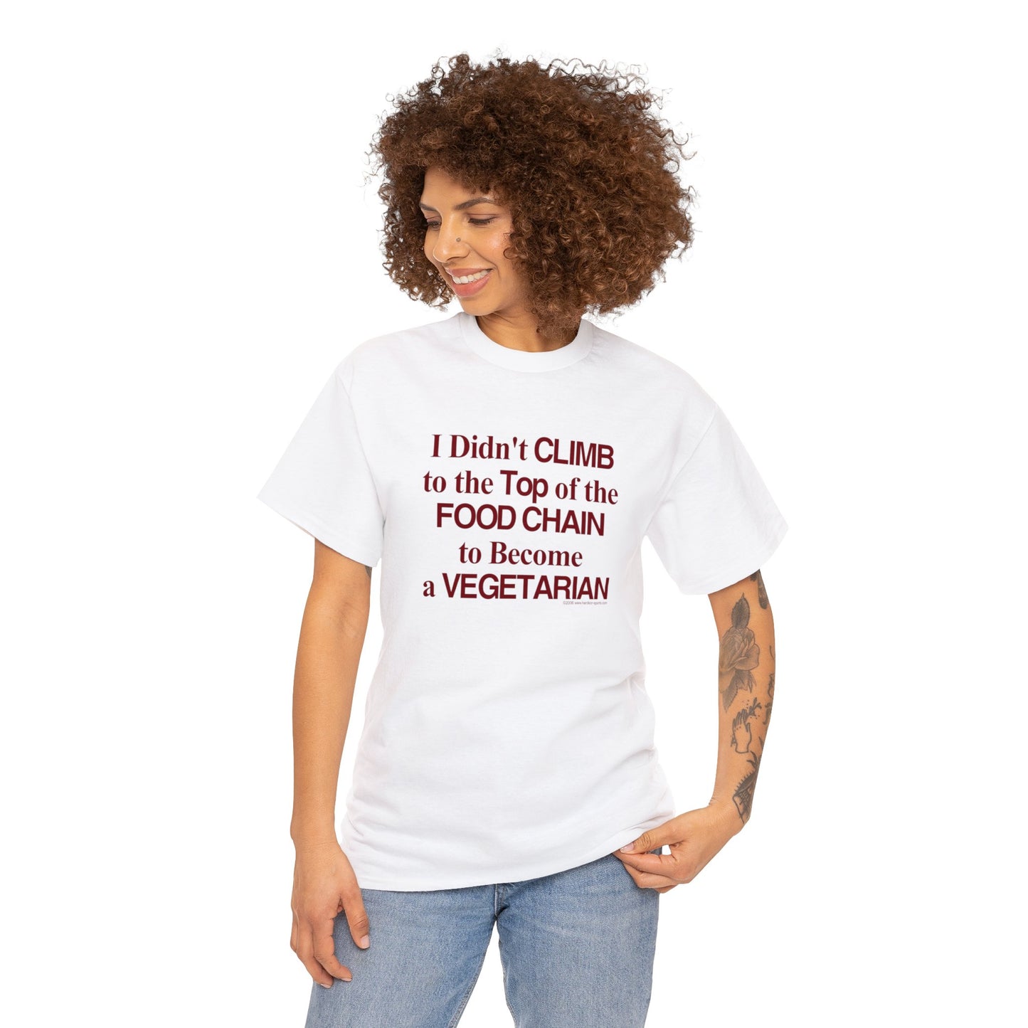 I Didn't Climb to the Top of the Food Chain to Become a Vegetarian,  Carnivore T-shirt, Meat Lovers Tee, funny t-shirt, humorous t-shirt,