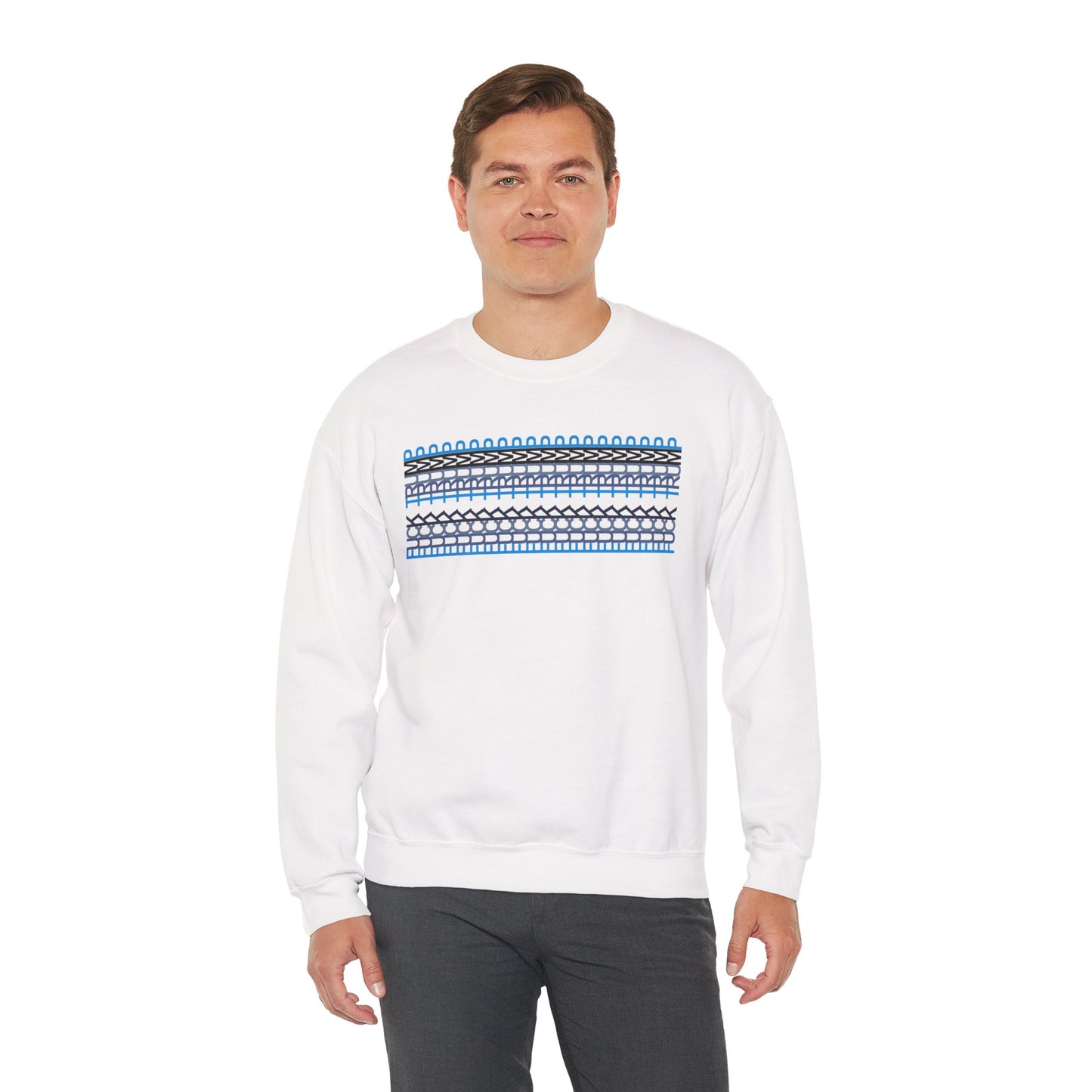 Nordic Pattern Anti-Trump Unisex Heavy Blend Crewneck Sweatshirt