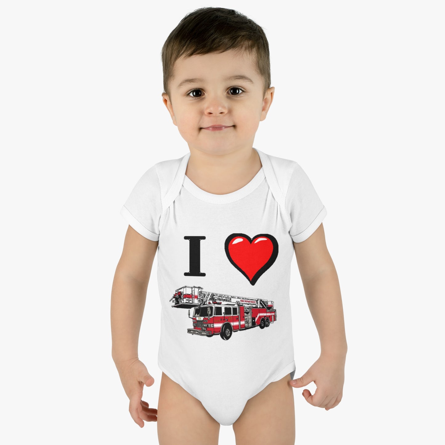 I love Firetrucks, I Heart Firetrucks T-Shirts, One Piece Fireman T, Cute for the Little Fire Fighter, Future Fireman, Baby Firetruck Tee