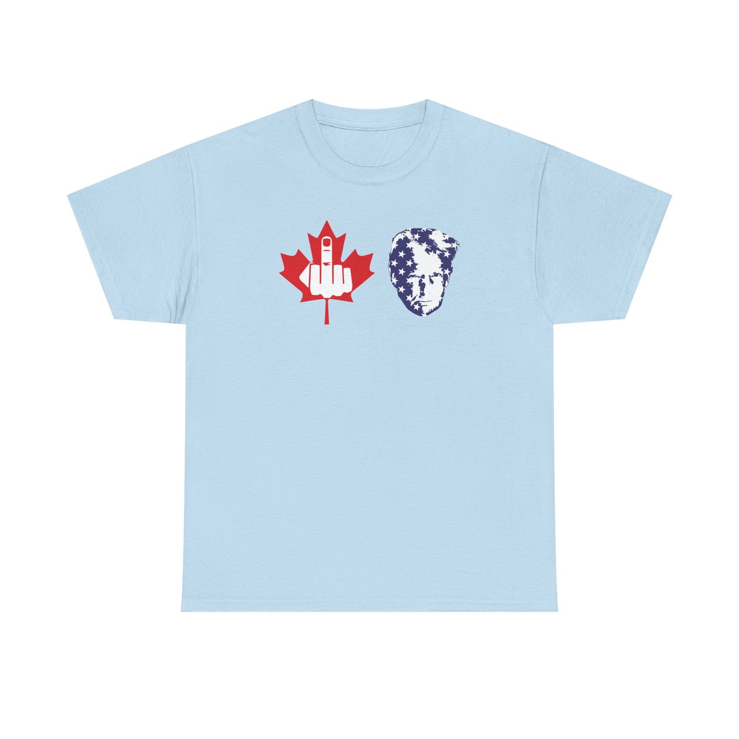 F Trump Canada Gives the Middle Finger to the Convicted Felon, Canadians Against 51st State, Political Adult Humor T-Shirt