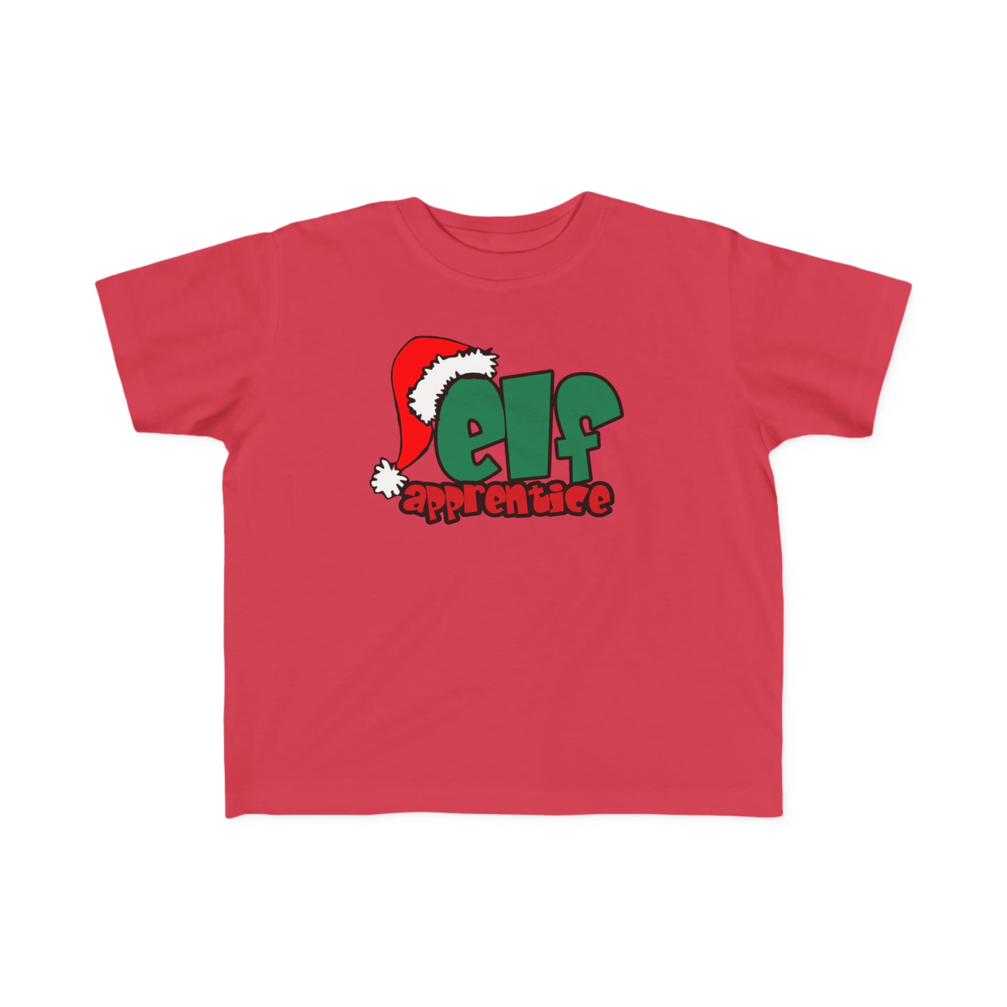 Elf Apprentice,  Cute Toddler Tee, Christmas t-shirt, Little Boy or Girl gift, Red and green, Santa Hat, Adorable Soft, Shower Gift