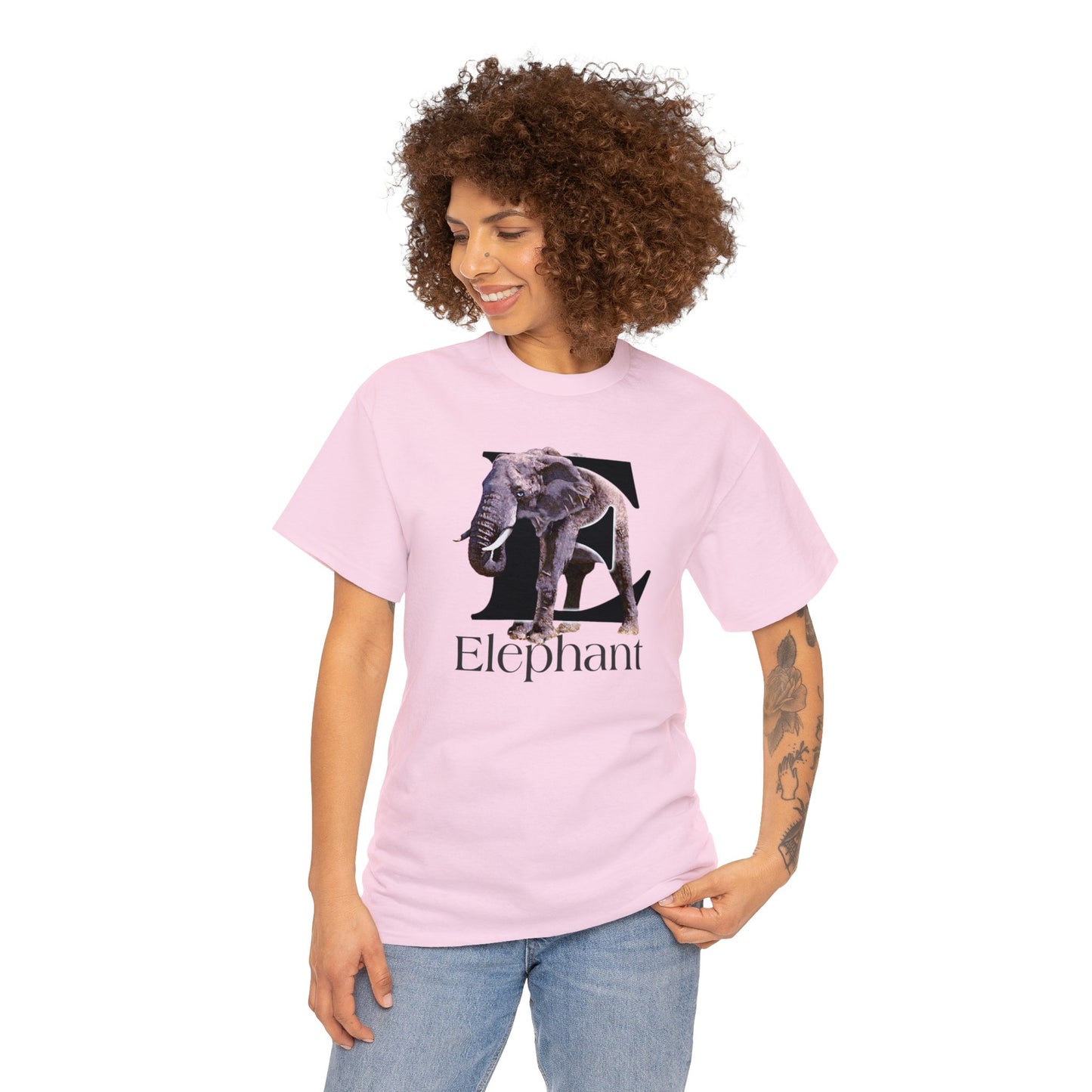 E is for Elephant, Letter E T-Shirt, Cute Elephant Tee, Pachyderm T-Shirt, Kid's Elephant Tee, animal t-shirt, animal