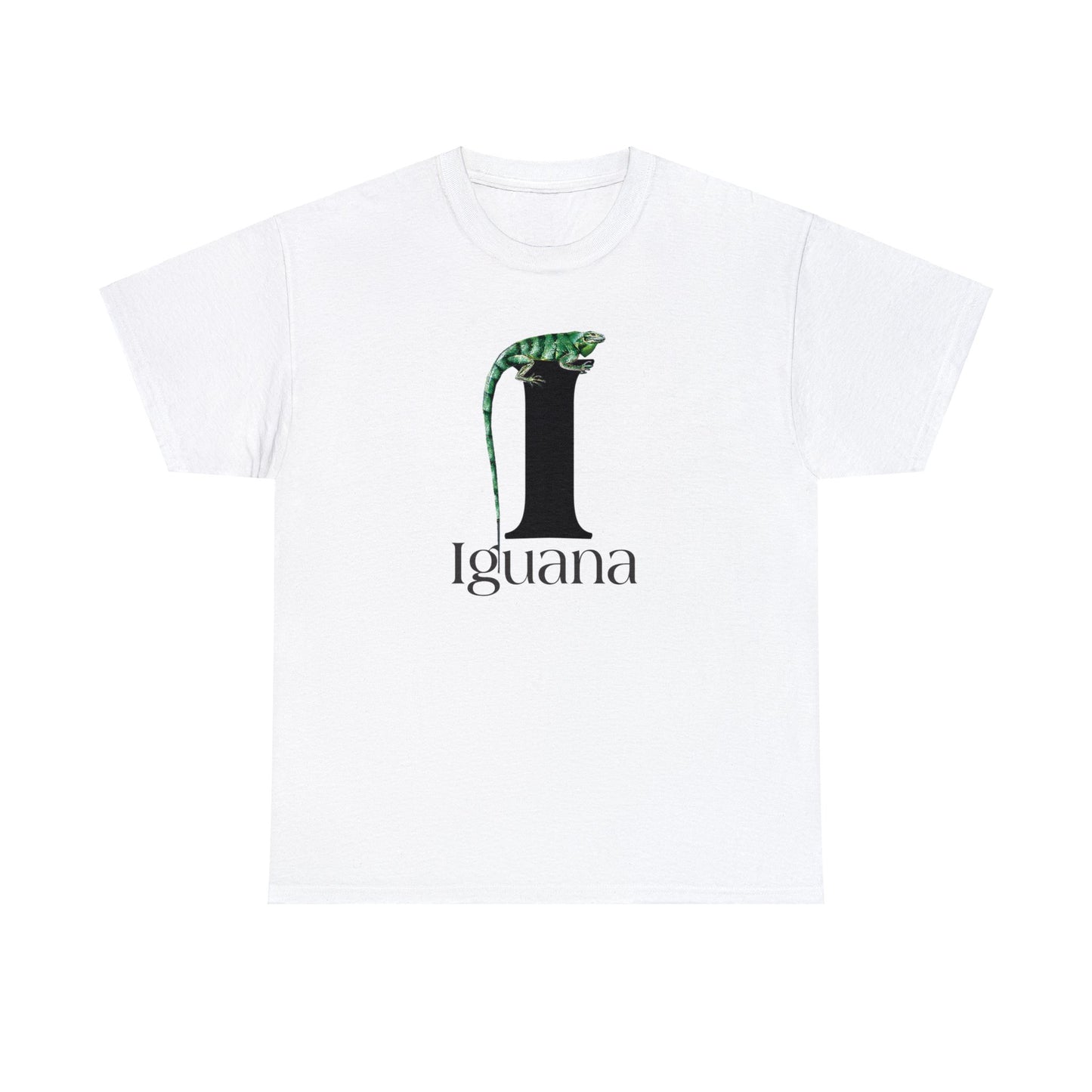 I is for Iguana, Iguana Perched on Letter I, Iguana Lovers, Iguana Drawing T-Shirt, animal t-shirt