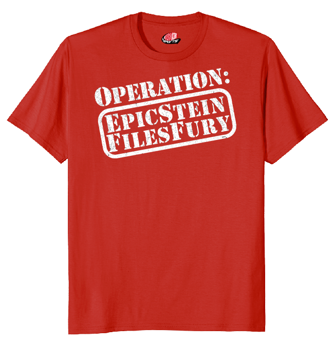 Operation EpicStein FilesFury Political Satire Fictional Operation Design  Epstein Files, Operation Epic Fury War Parody T-Shirt