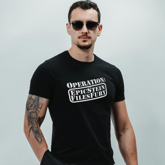 Operation EpicStein FilesFury Political Satire Fictional Operation Design  Epstein Files, Operation Epic Fury War Parody T-Shirt