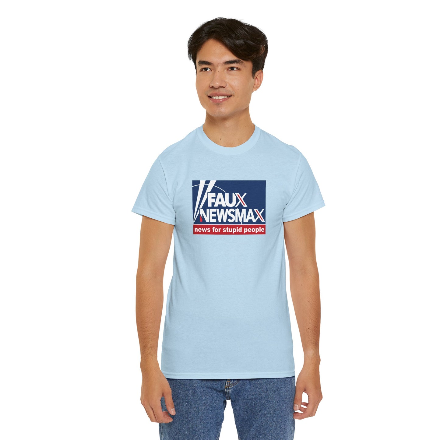 Fox News, NewsMax, Twitter, X Parody T-Shirt - 3 Misleading Networks in One, News For Stupid People