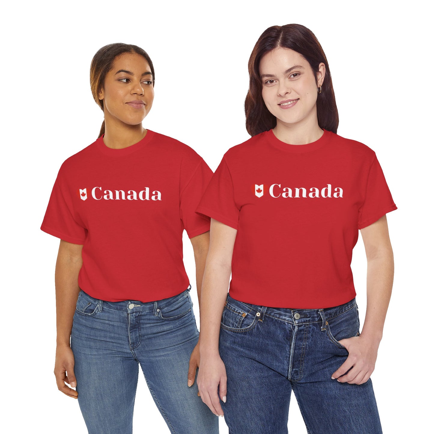 Love Canada Heart T-Shirt, Canadian Pride Tee, Canadian Independence, Proud Canadian T-Shirt, Classy Design