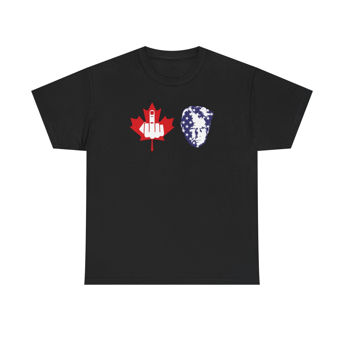 F Trump Canada Gives the Middle Finger to the Convicted Felon, Canadians Against 51st State, Political Adult Humor T-Shirt