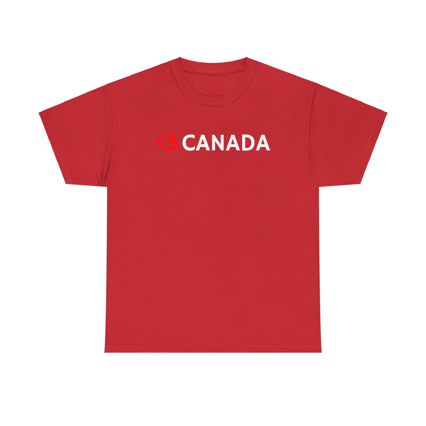 Love <3 Canada Text Emoticon Heart Flag T-Shirt, Canadian Pride, Classic Look, Tasteful design, Canada is not the 51st State of America,