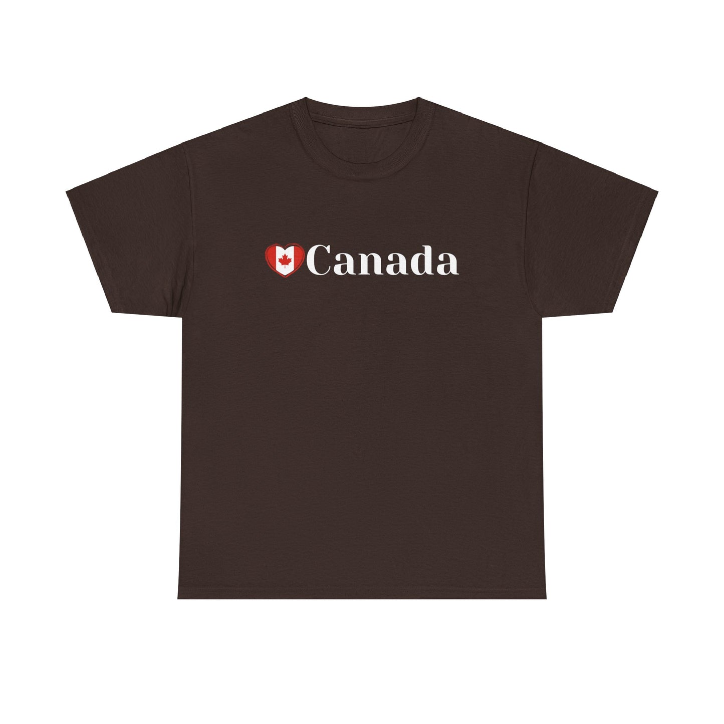 Love Canada Heart T-Shirt, Canadian Pride Tee, Canadian Independence, Proud Canadian T-Shirt, Classy Design