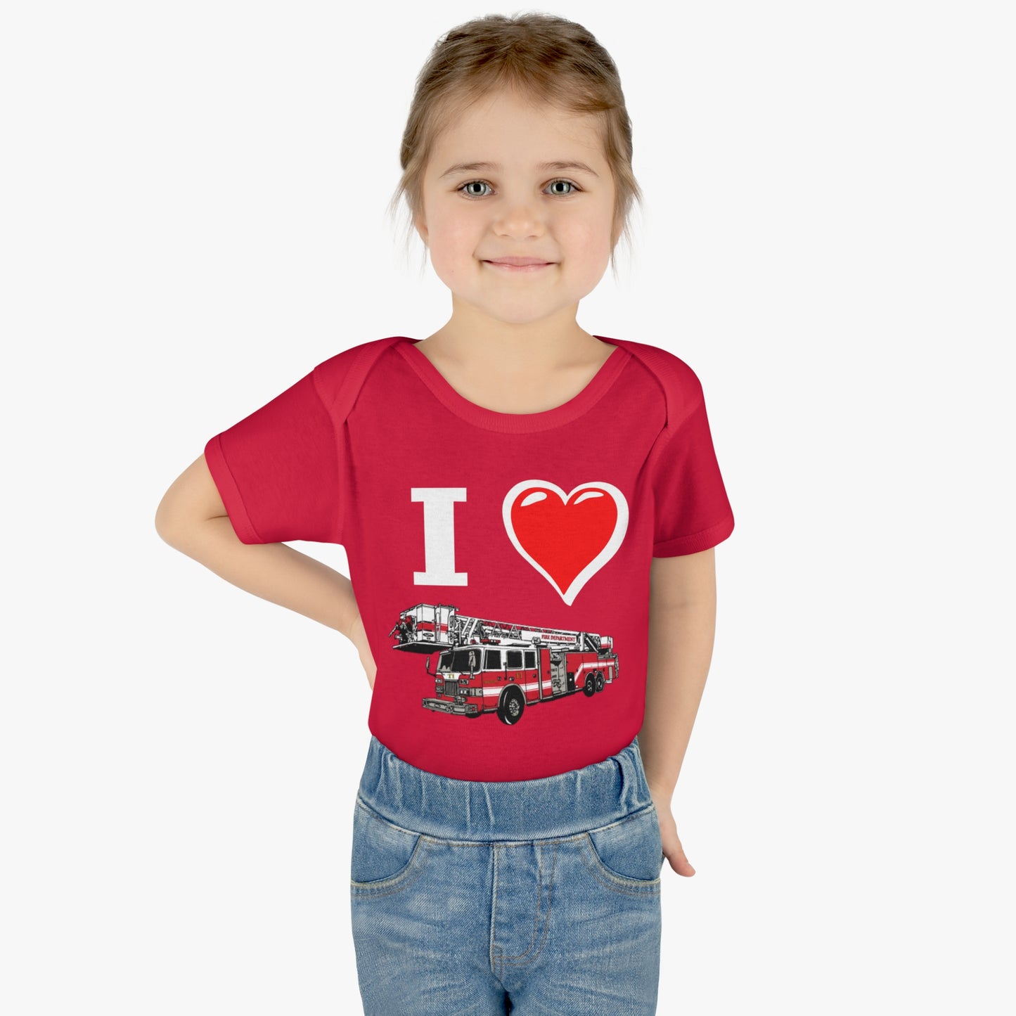 I love Firetrucks, I Heart Firetrucks T-Shirts, One Piece Fireman T, Cute for the Little Fire Fighter, Future Fireman, Baby Firetruck Tee