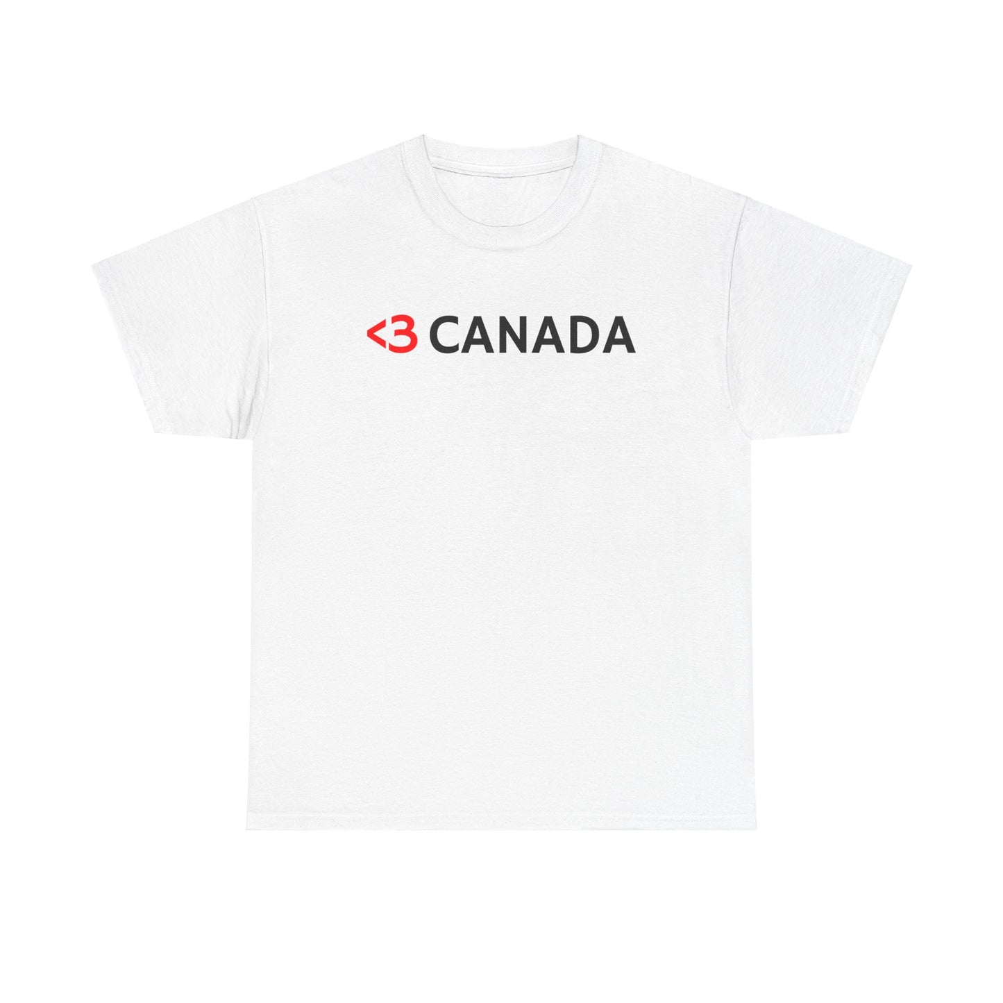 Love <3 Canada Text Emoticon Heart Flag T-Shirt, Canadian Pride, Classic Look, Tasteful design, Canada is not the 51st State of America,