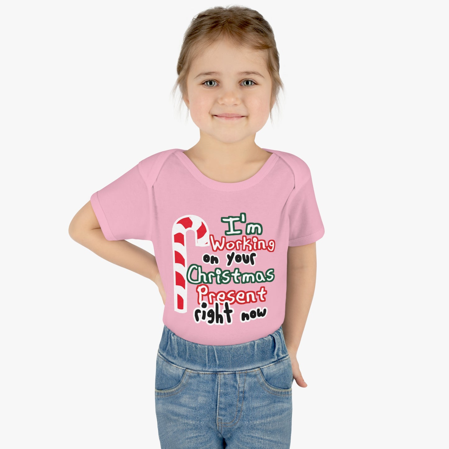 I'm working on Your Christmas Present Right Now Infant Toddler One Piece Body Suit, Christmas Baby Gift, Funny Baby T-Shirt, Christmas Tee