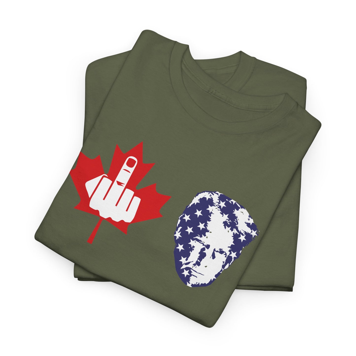 F Trump Canada Gives the Middle Finger to the Convicted Felon, Canadians Against 51st State, Political Adult Humor T-Shirt